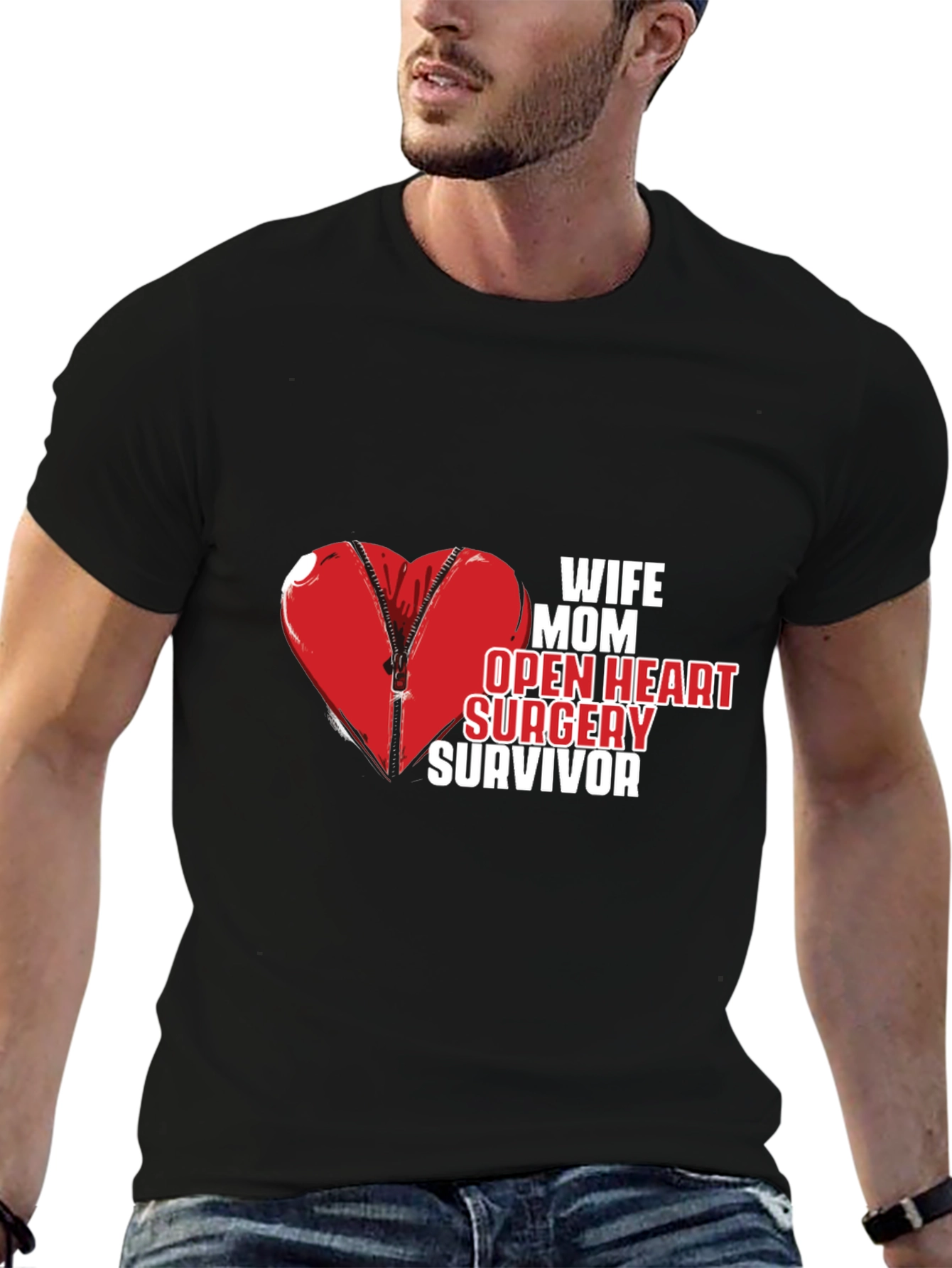 Wife Mom Open Heart Surgery Survivor Tee