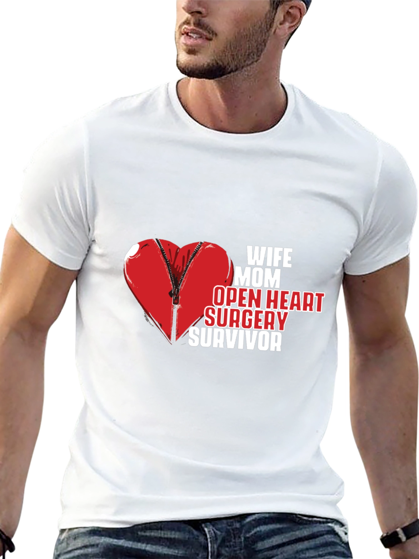 Wife Mom Open Heart Surgery Survivor Tee
