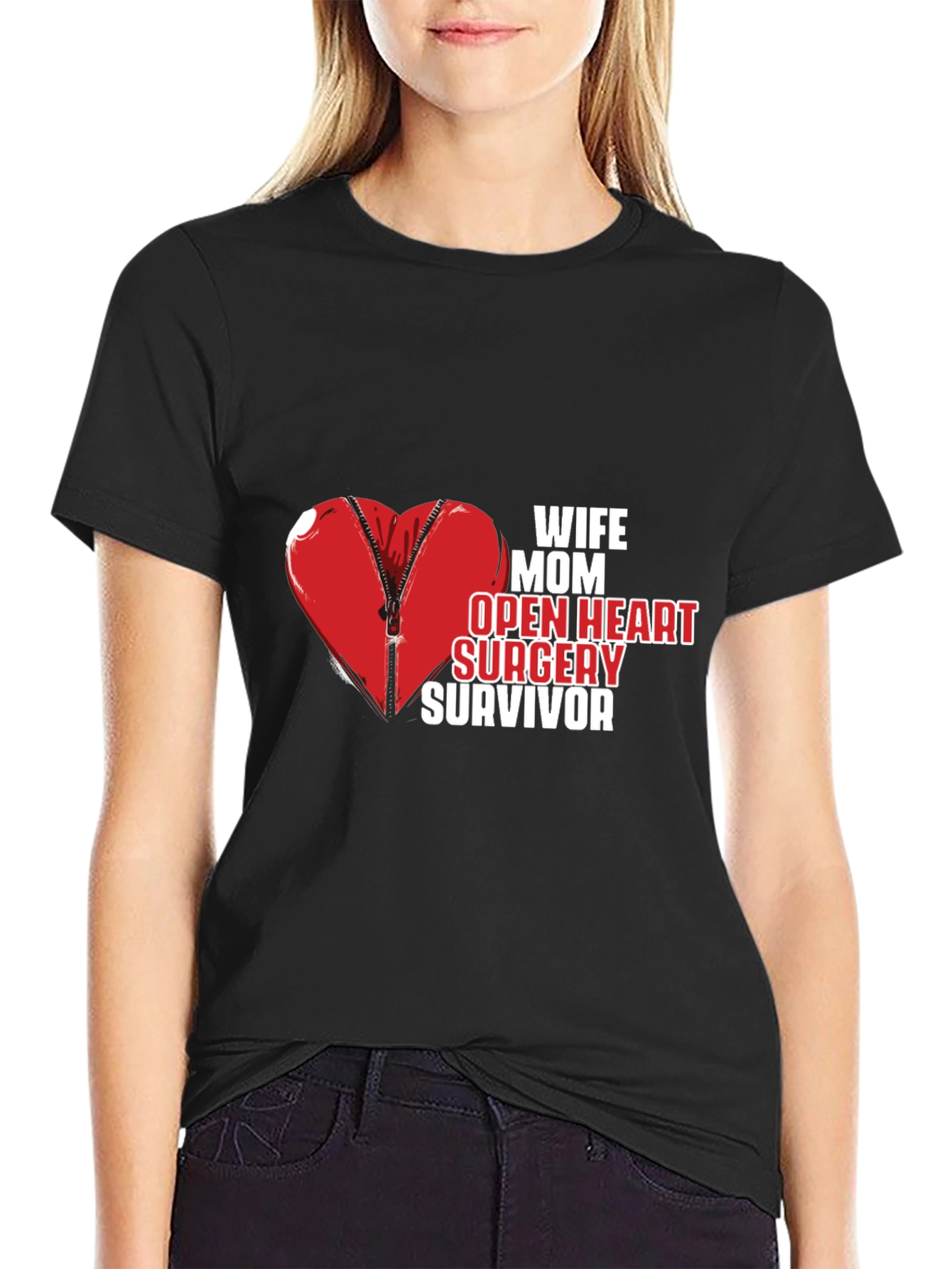 Wife Mom Open Heart Surgery Survivor Tee
