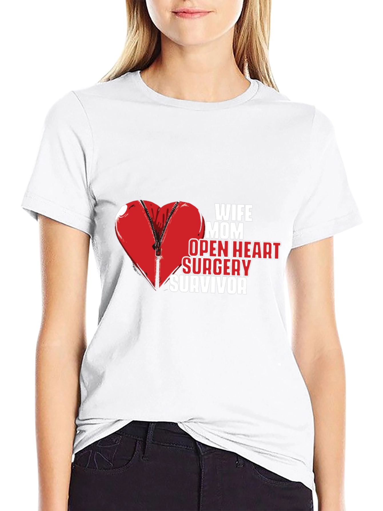Wife Mom Open Heart Surgery Survivor Tee