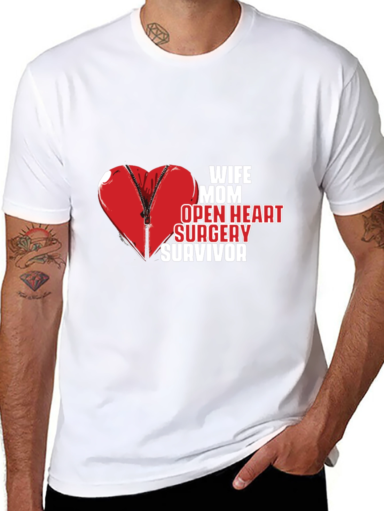 Wife Mom Open Heart Surgery Survivor Tee