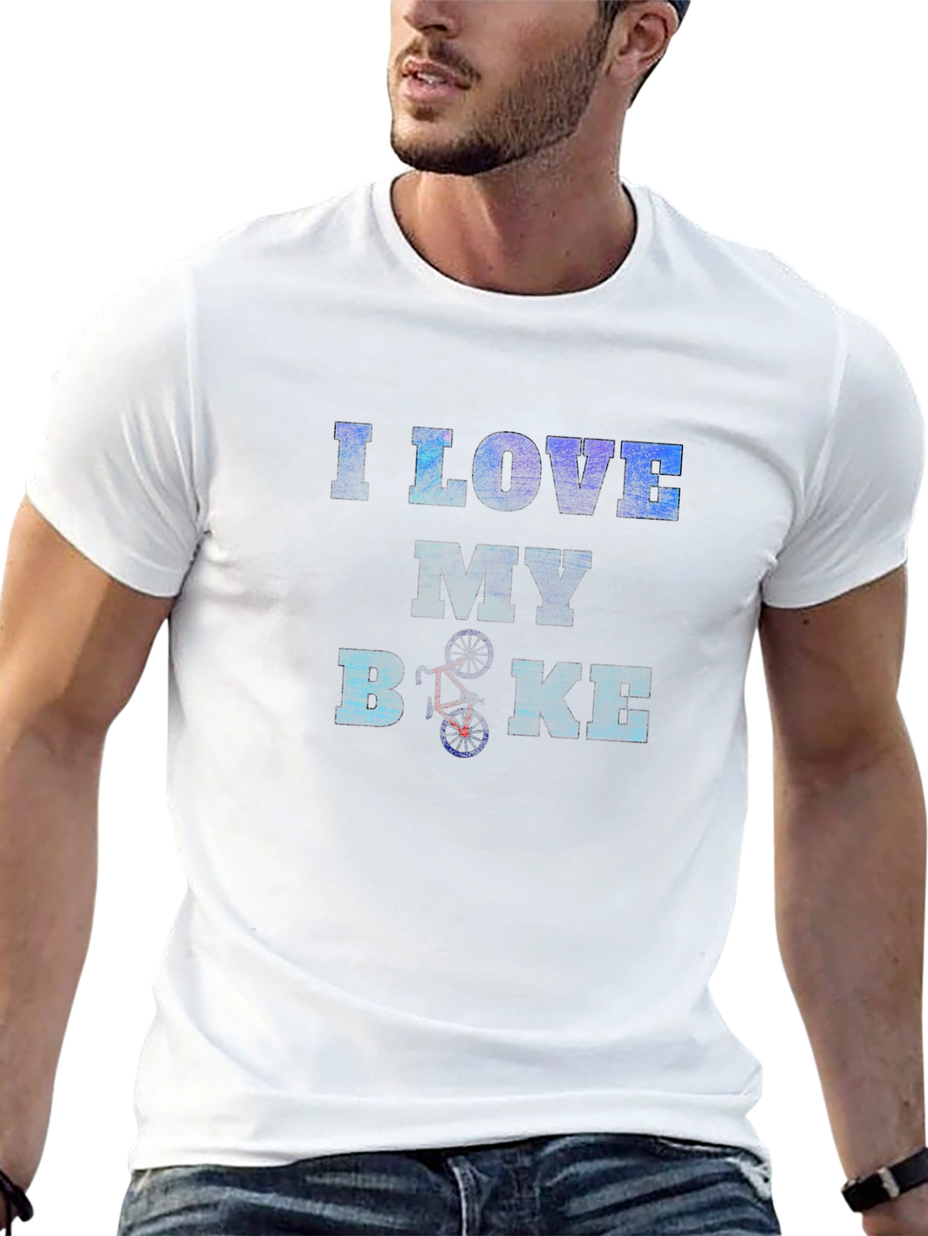 I Love My Bike Graphic Tee - Black