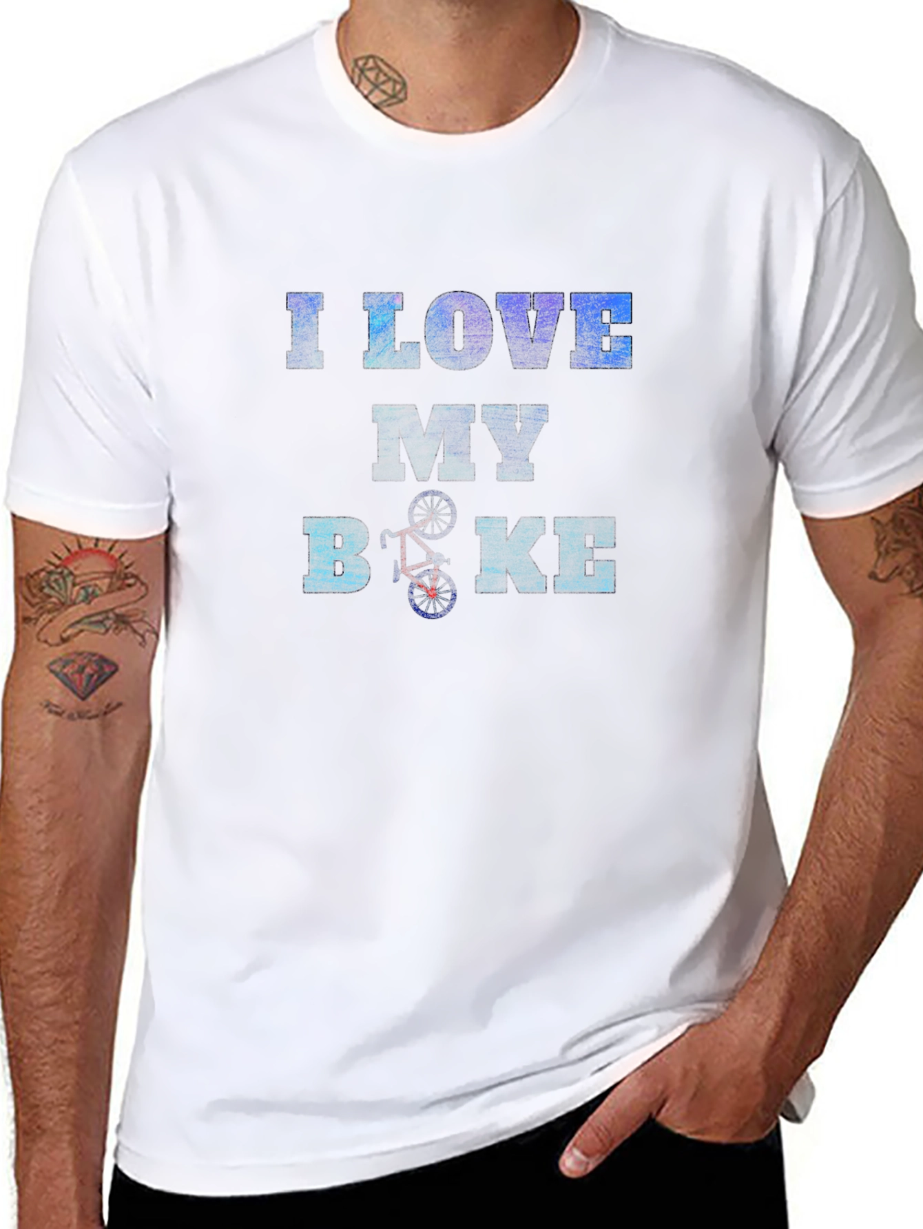 I Love My Bike Graphic Tee - Black