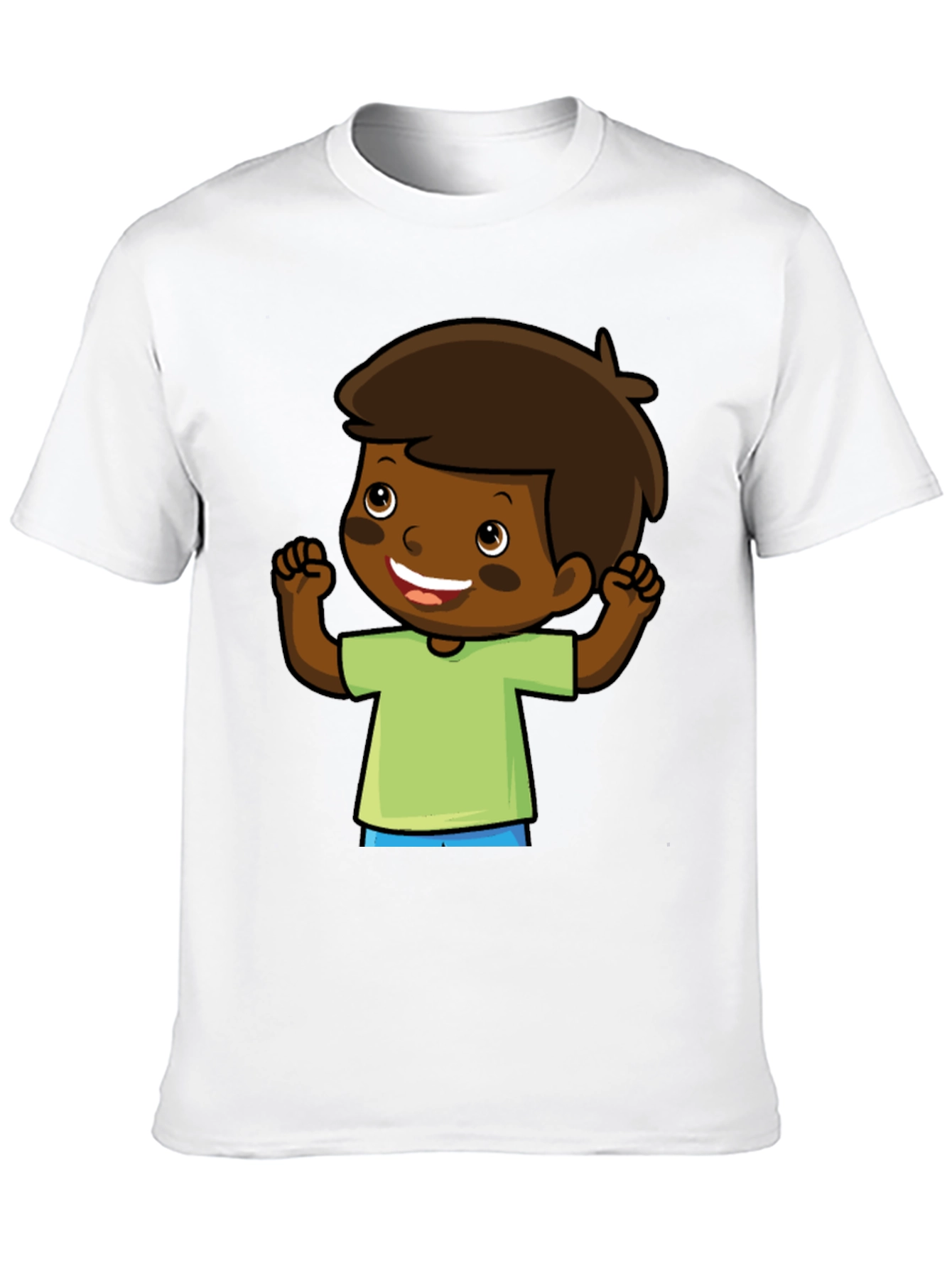 Cartoon Boy Graphic Tee - Fun & Casual