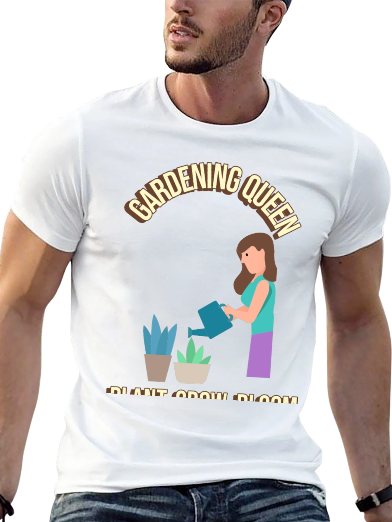 Gardening Queen T-Shirt - Plant Grow Bloom