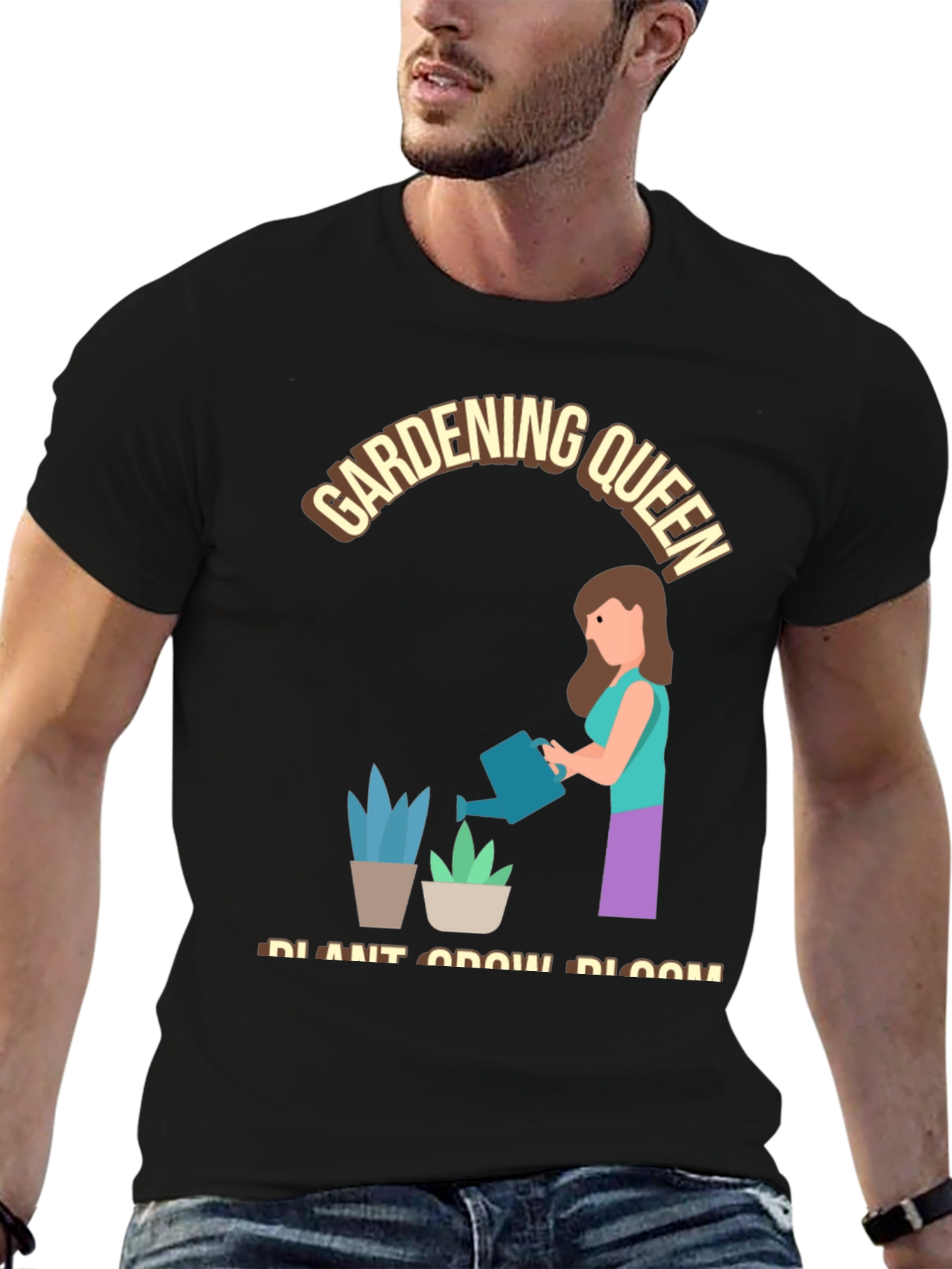 Gardening Queen T-Shirt - Plant Grow Bloom