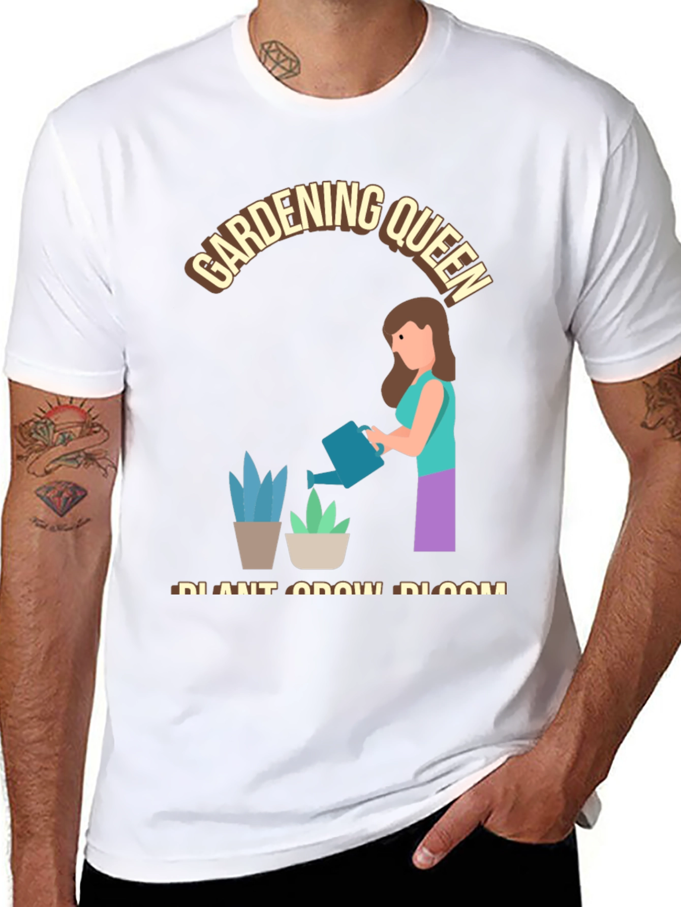 Gardening Queen T-Shirt - Plant Grow Bloom