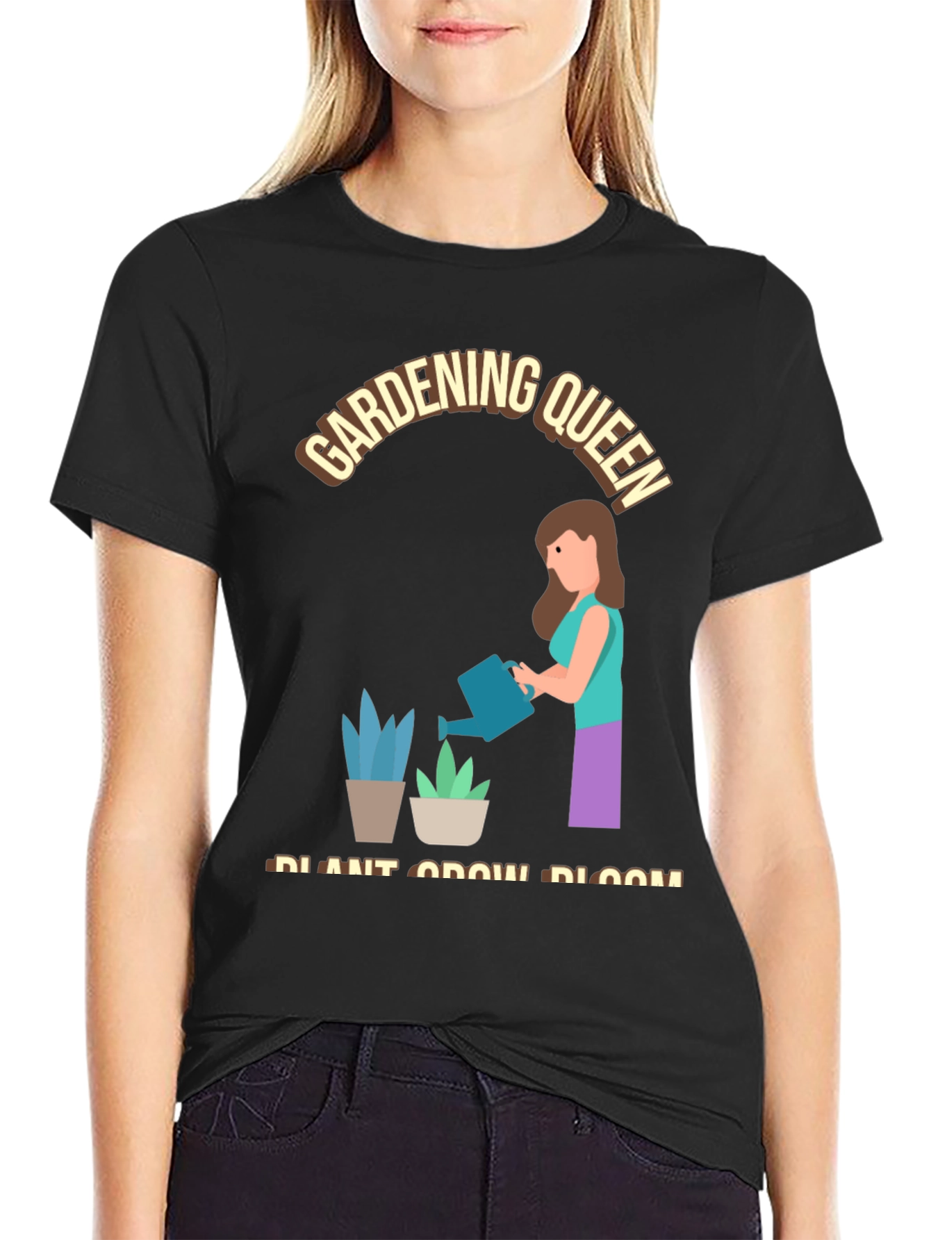 Gardening Queen T-Shirt - Plant Grow Bloom