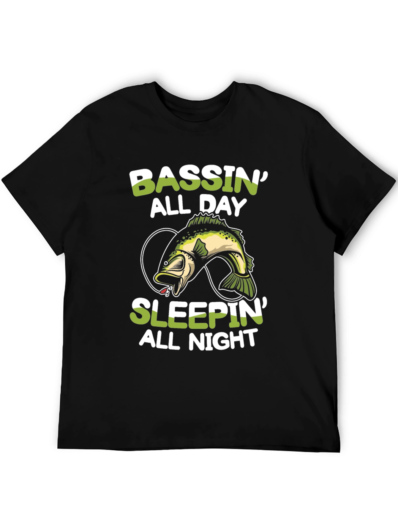 Bassin All Day T-Shirt - Fishing Graphic Tee