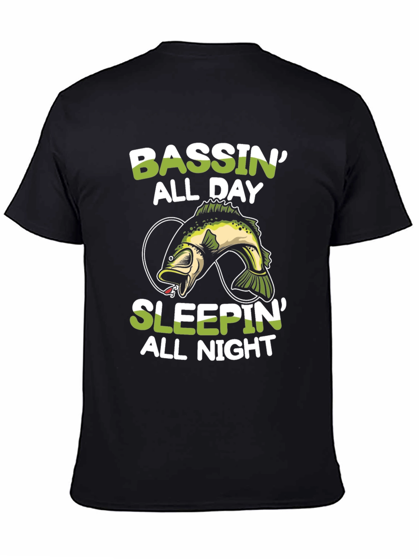Bassin All Day T-Shirt - Fishing Graphic Tee
