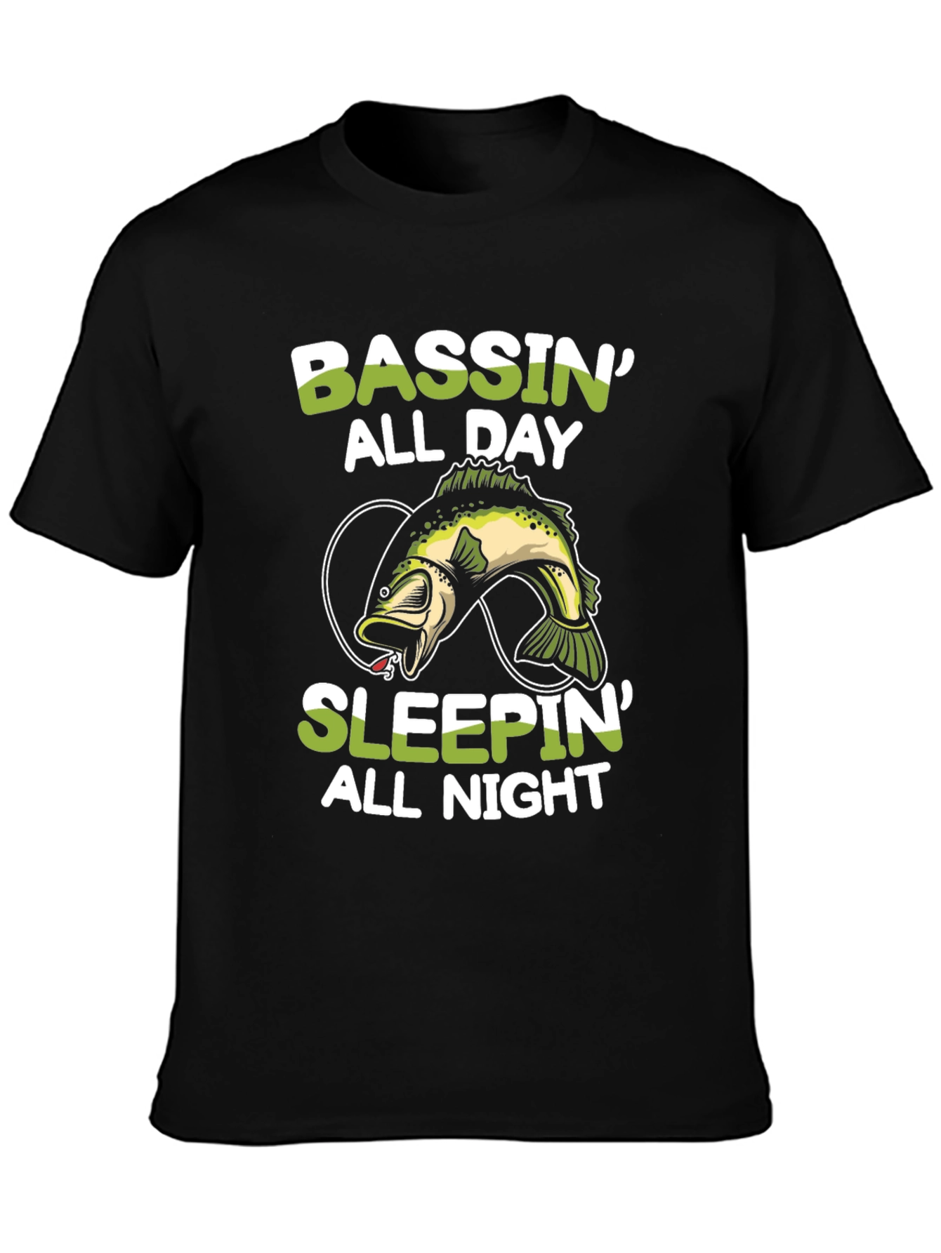 Bassin All Day T-Shirt - Fishing Graphic Tee