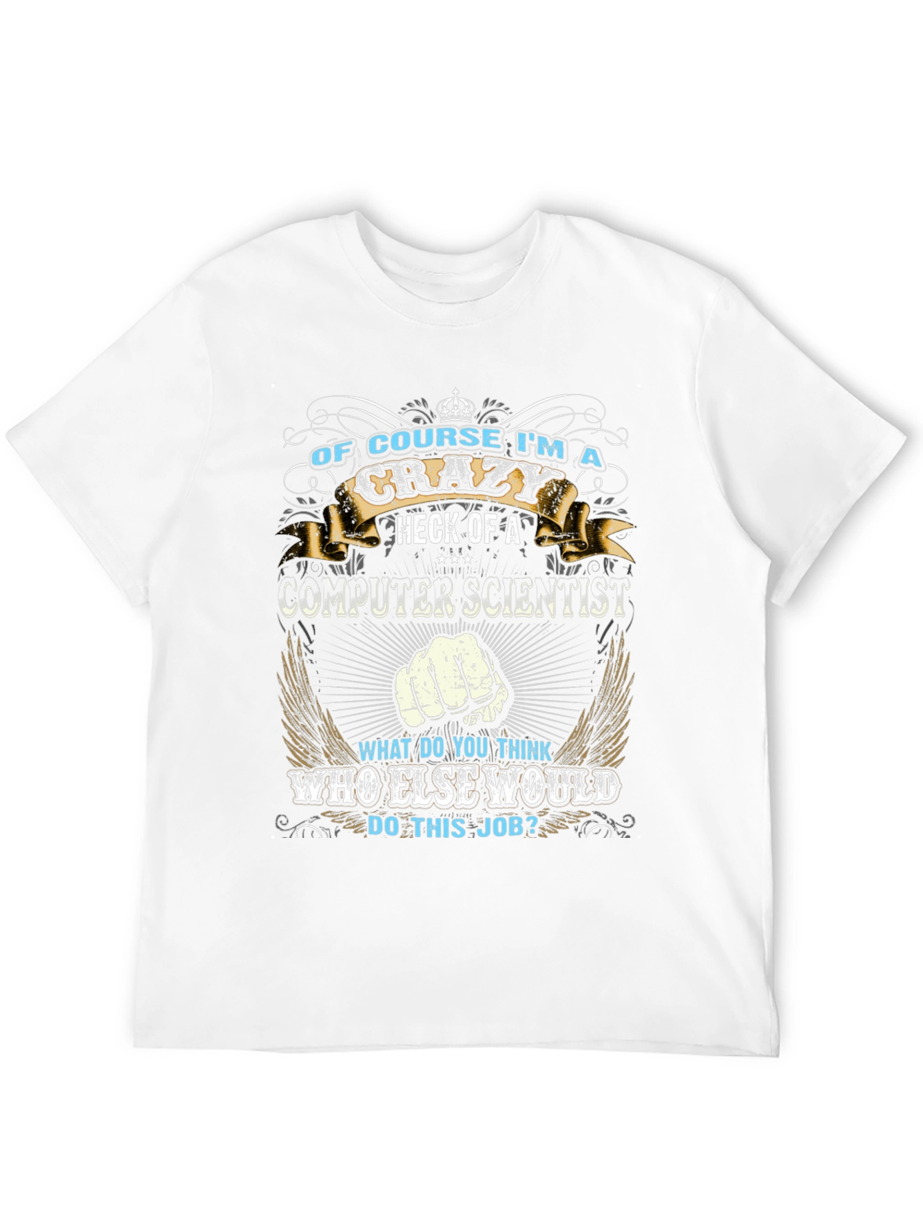 Crazy Computer Scientist Black T-Shirt