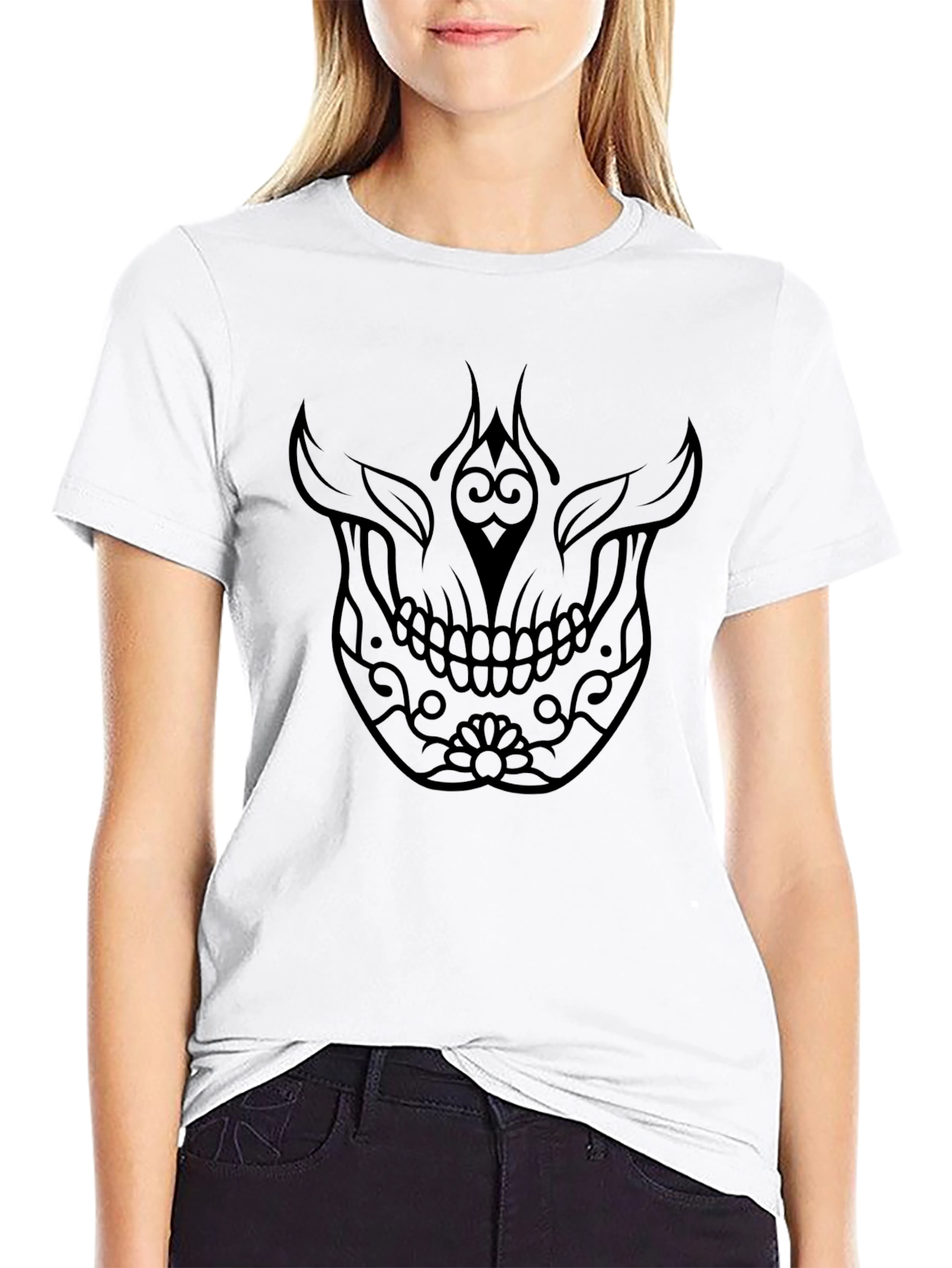 Skull Graphic Tee - Mens Black T-Shirt