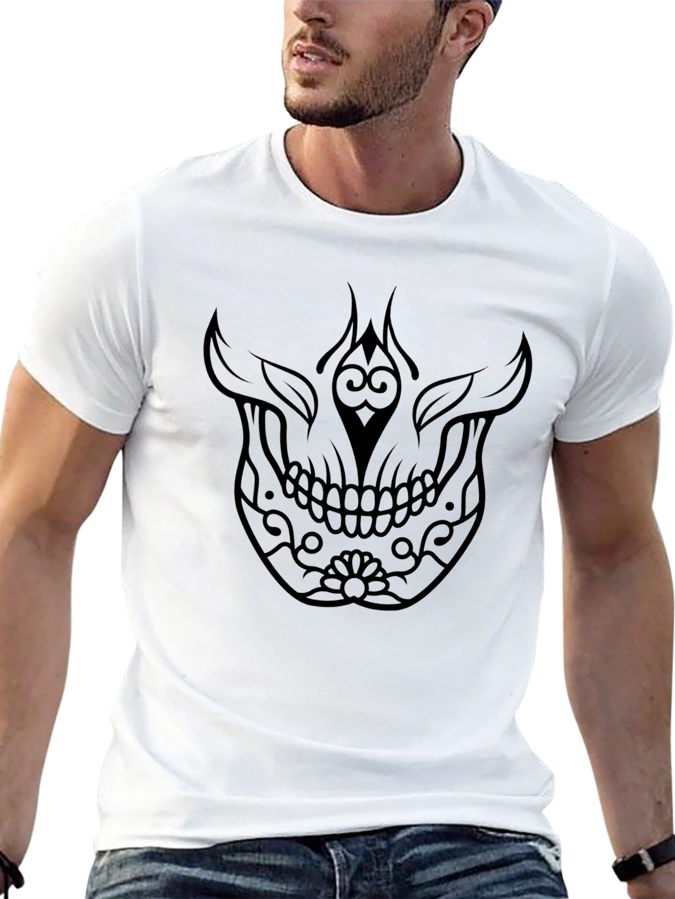 Skull Graphic Tee - Mens Black T-Shirt