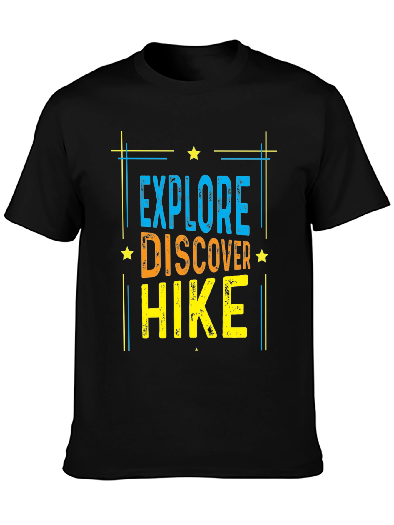 Explore Discover Hike Black T-Shirt