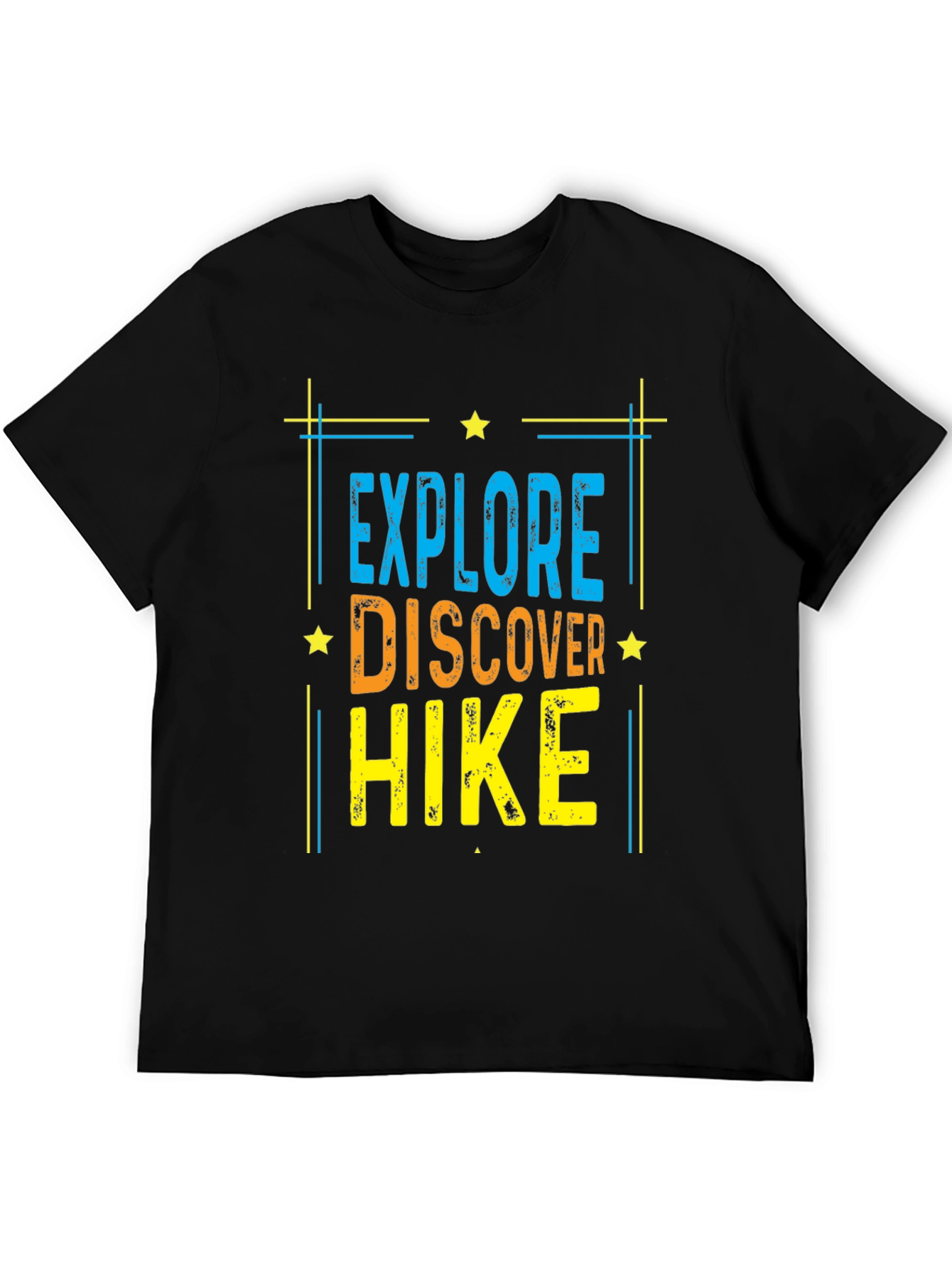 Explore Discover Hike Black T-Shirt