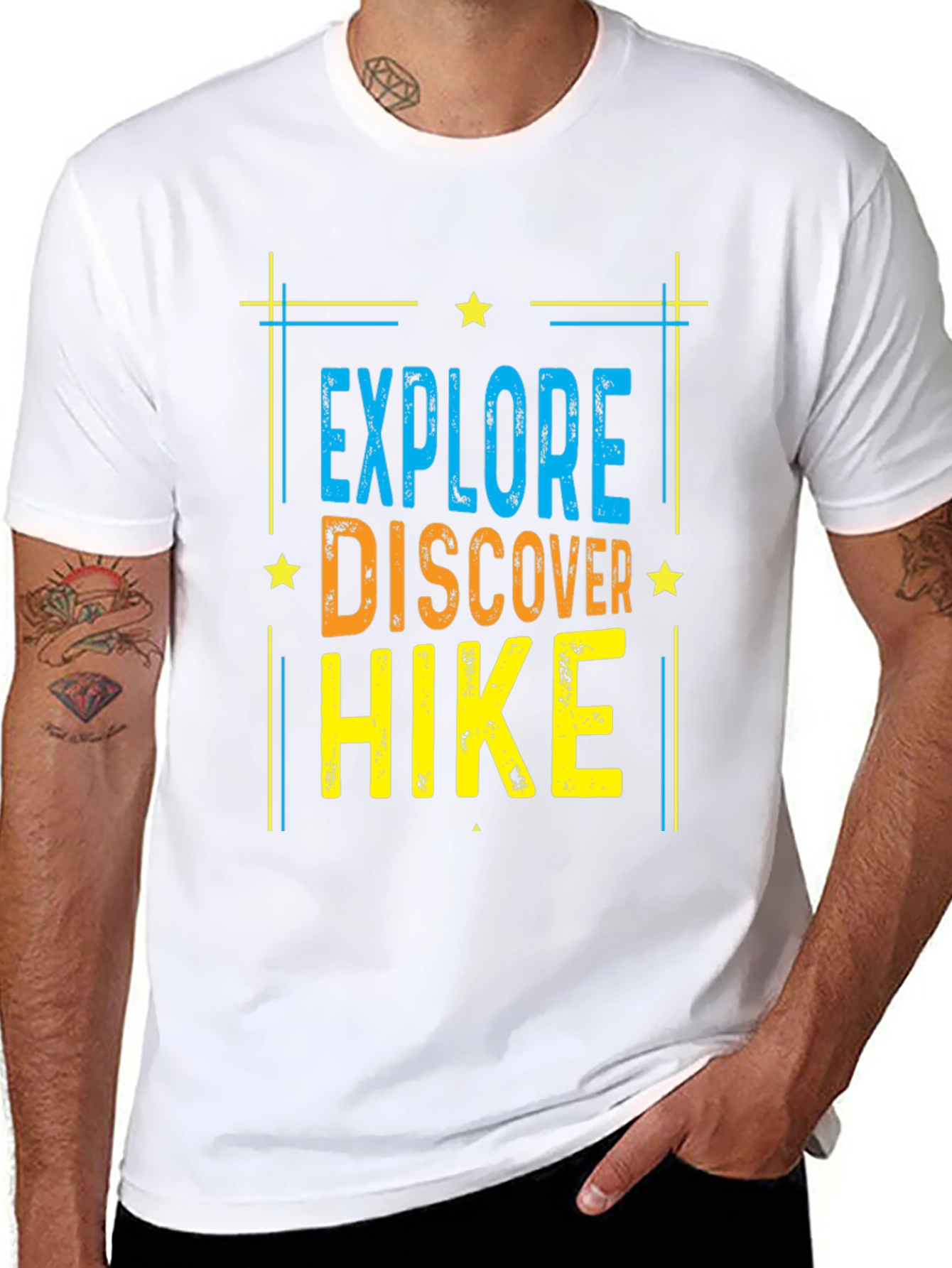 Explore Discover Hike Black T-Shirt