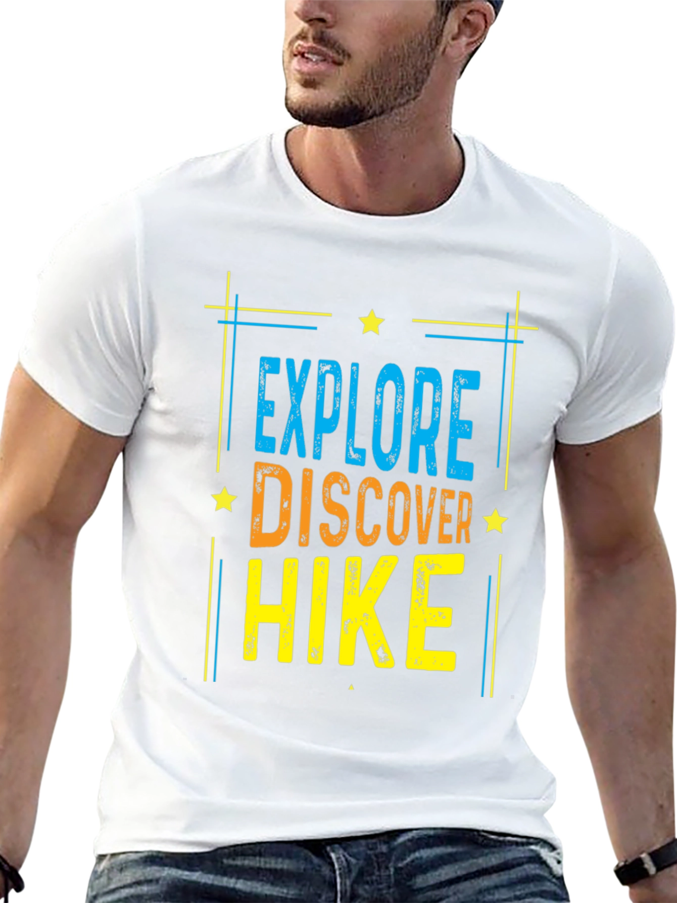Explore Discover Hike Black T-Shirt