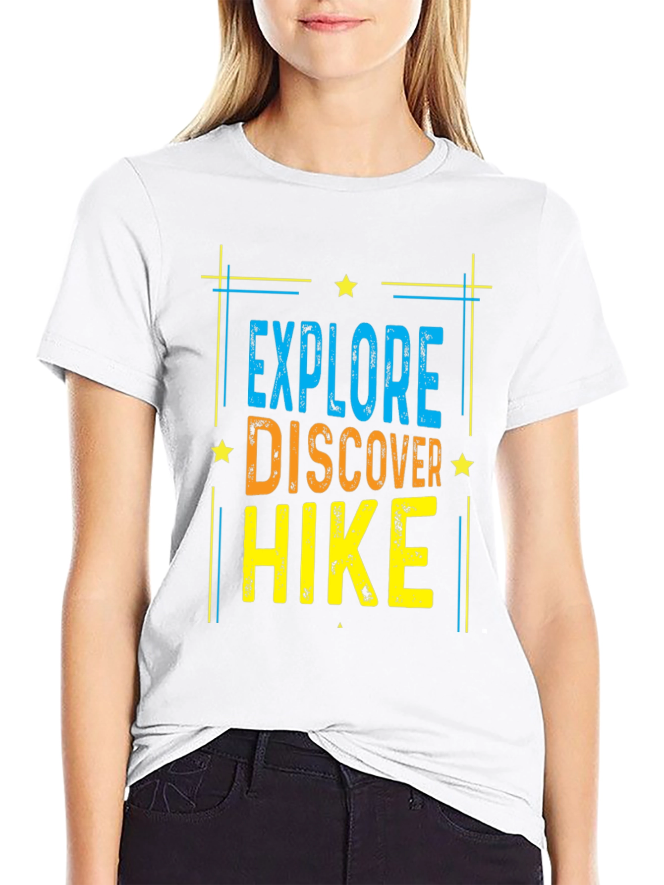 Explore Discover Hike Black T-Shirt