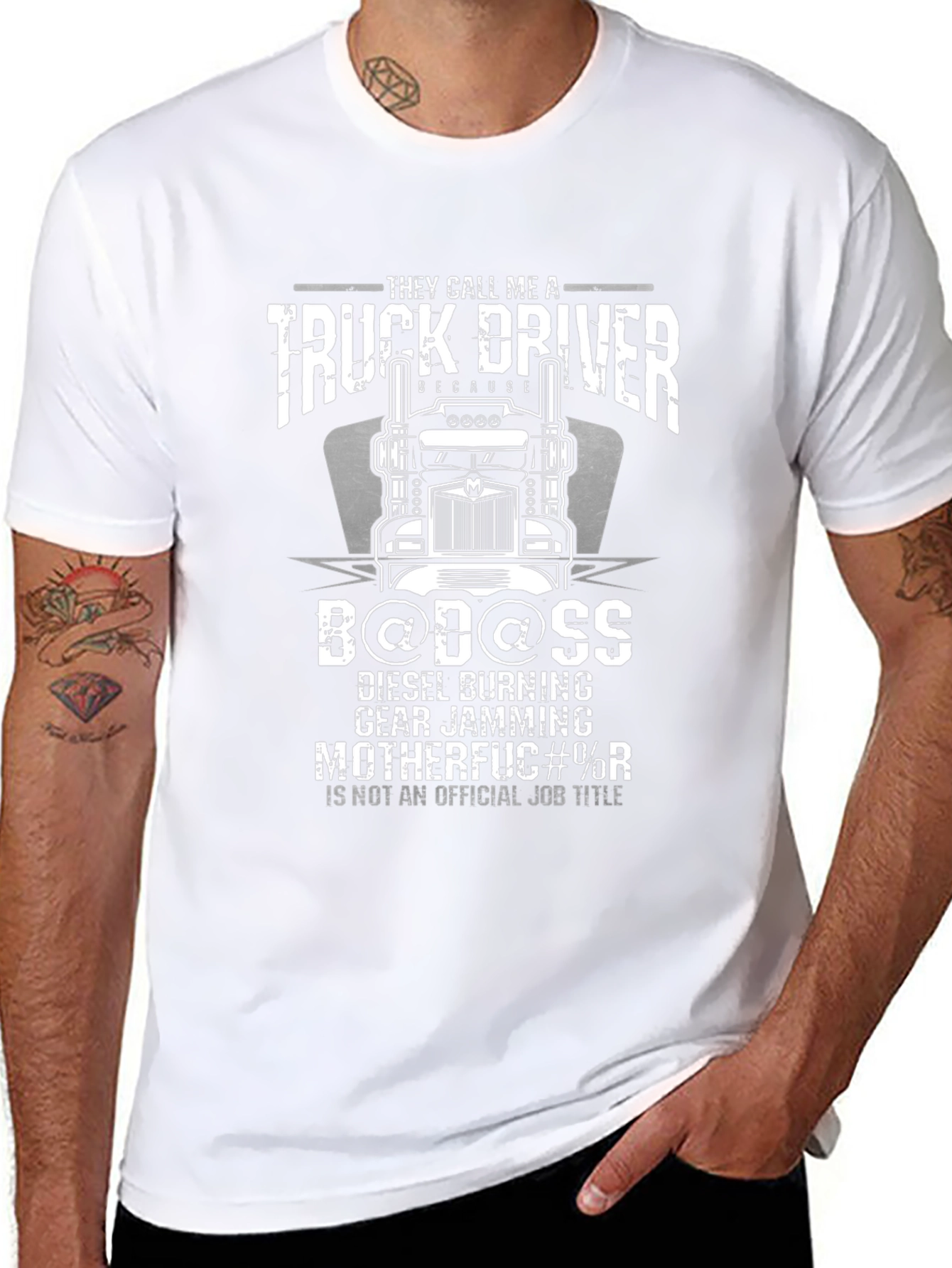 Truck Driver B@D@SS Graphic T-Shirt