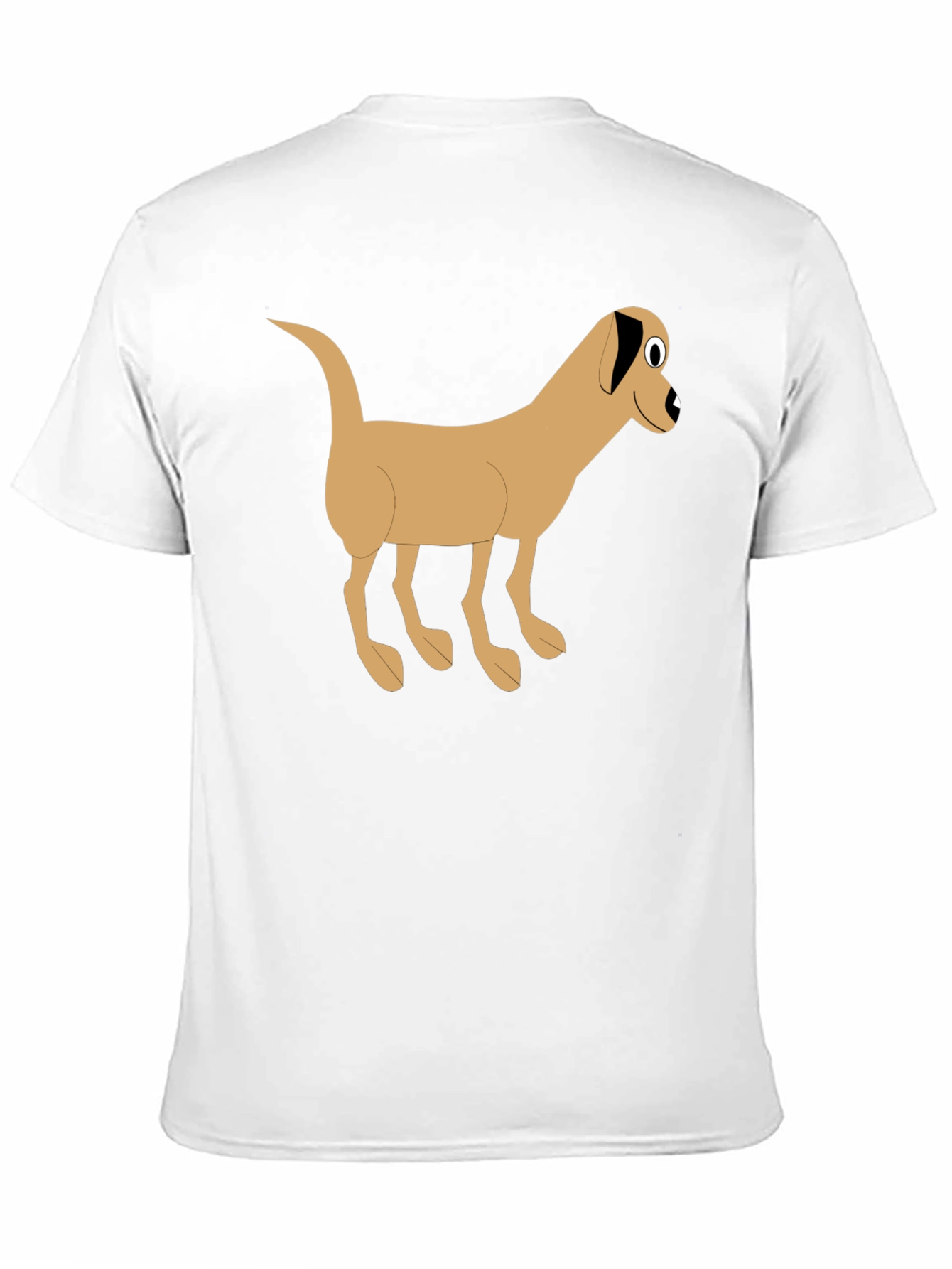 Cartoon Dog Graphic Tee - Classic Black T-Shirt