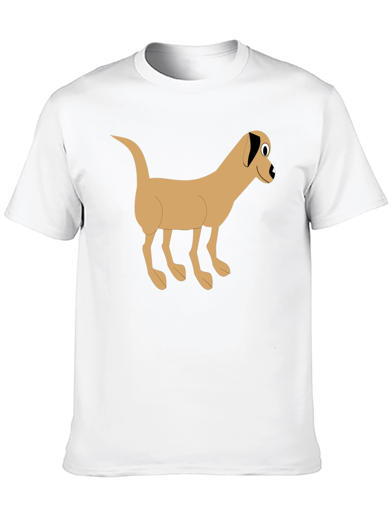 Cartoon Dog Graphic Tee - Classic Black T-Shirt