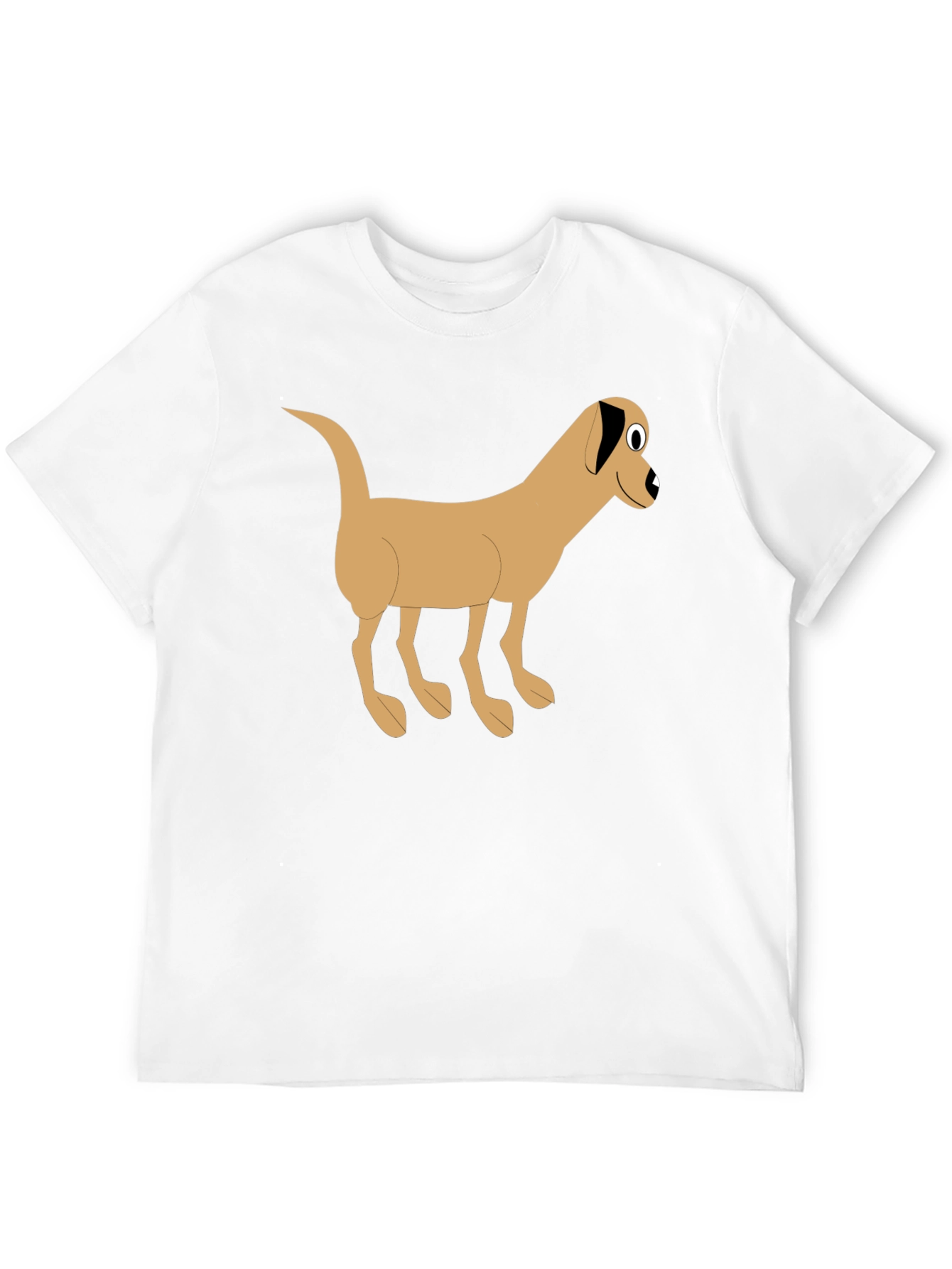 Cartoon Dog Graphic Tee - Classic Black T-Shirt