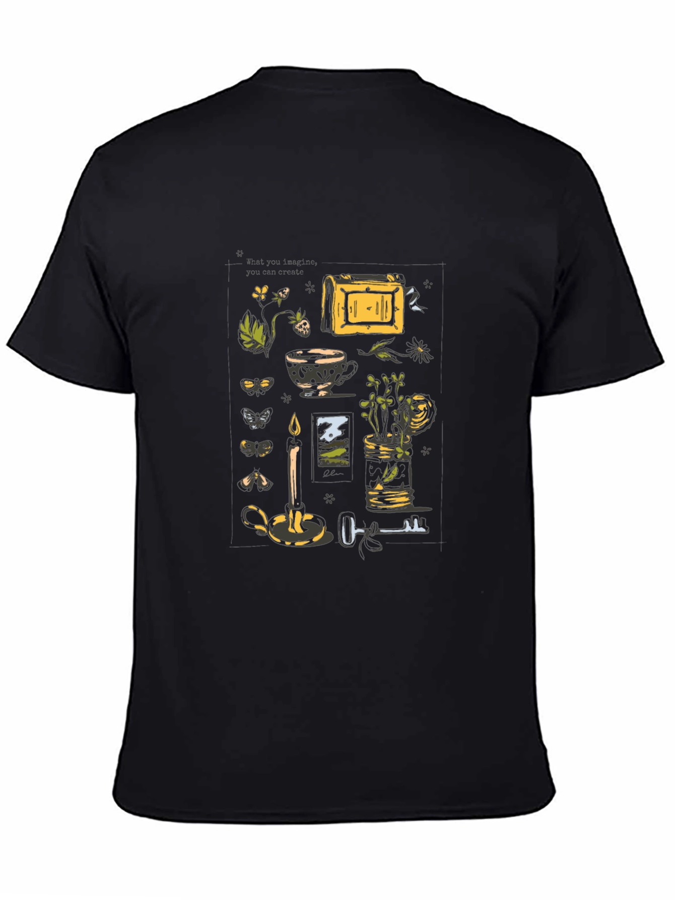 Mystic Still Life Graphic Tee - Black Cotton