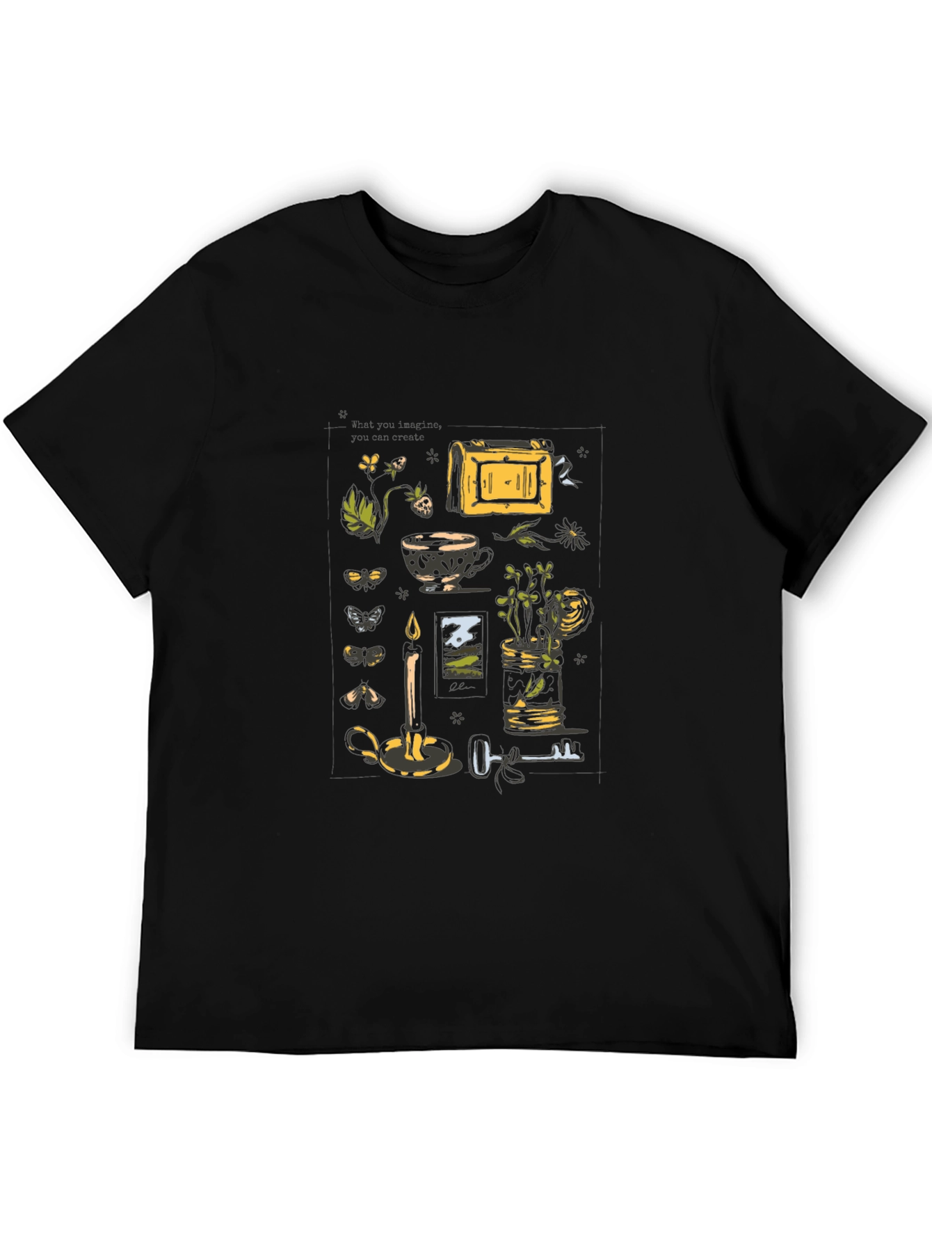 Mystic Still Life Graphic Tee - Black Cotton