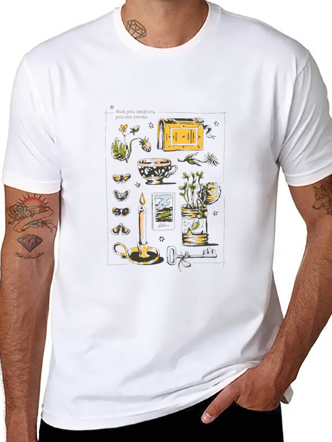 Mystic Still Life Graphic Tee - Black Cotton