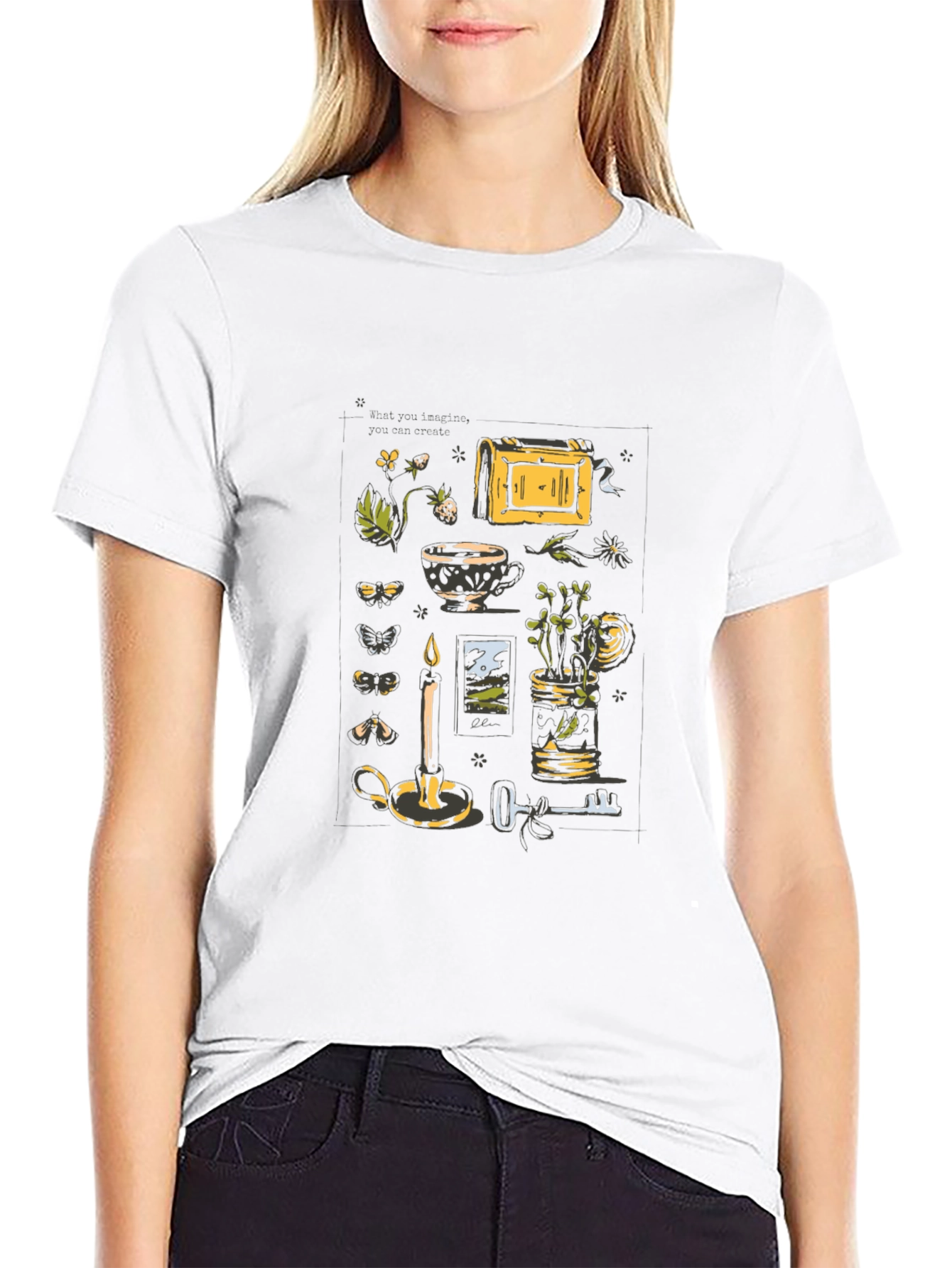 Mystic Still Life Graphic Tee - Black Cotton