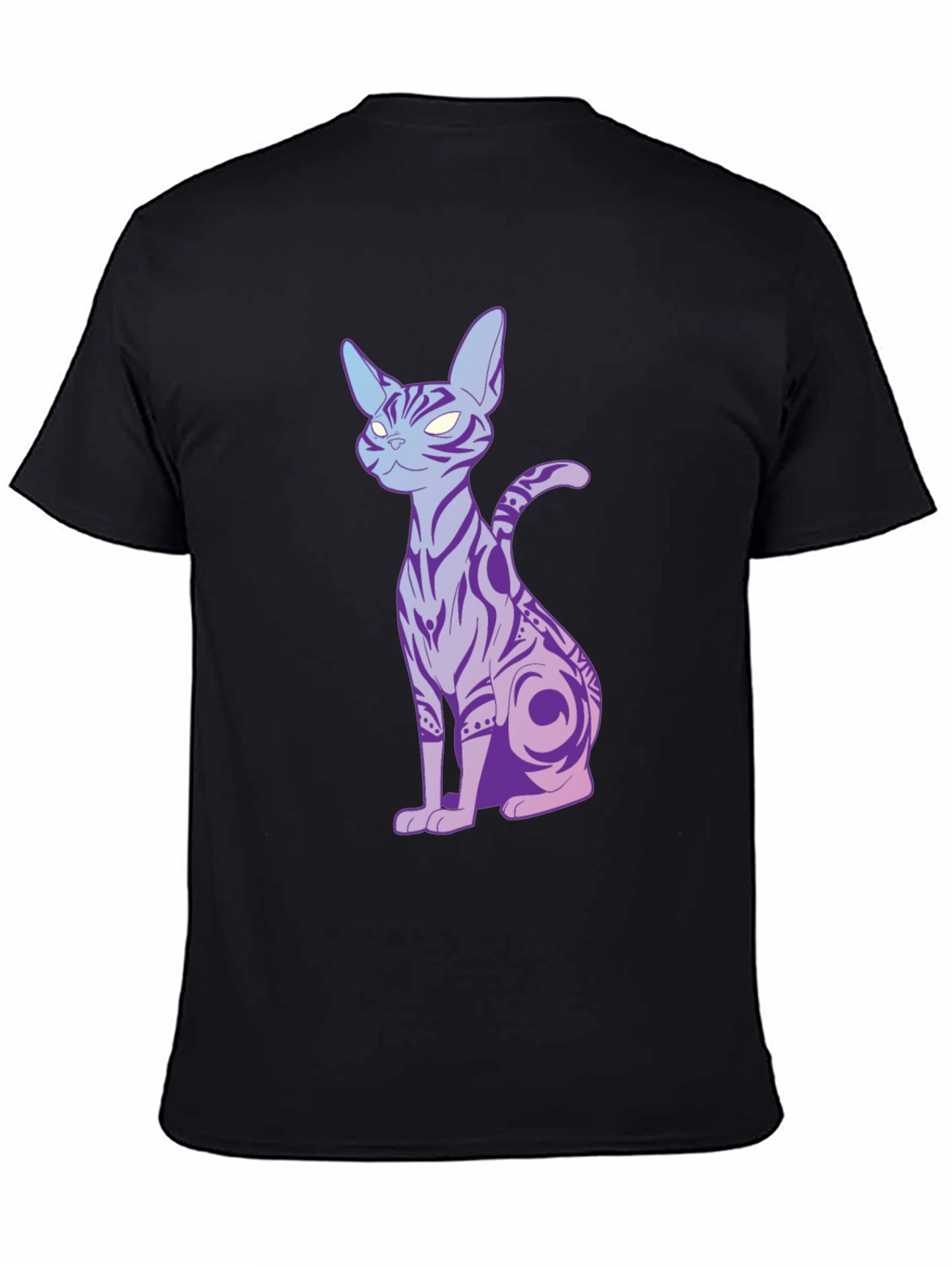 Mystic Cat Graphic Tee - Mens Black T-Shirt