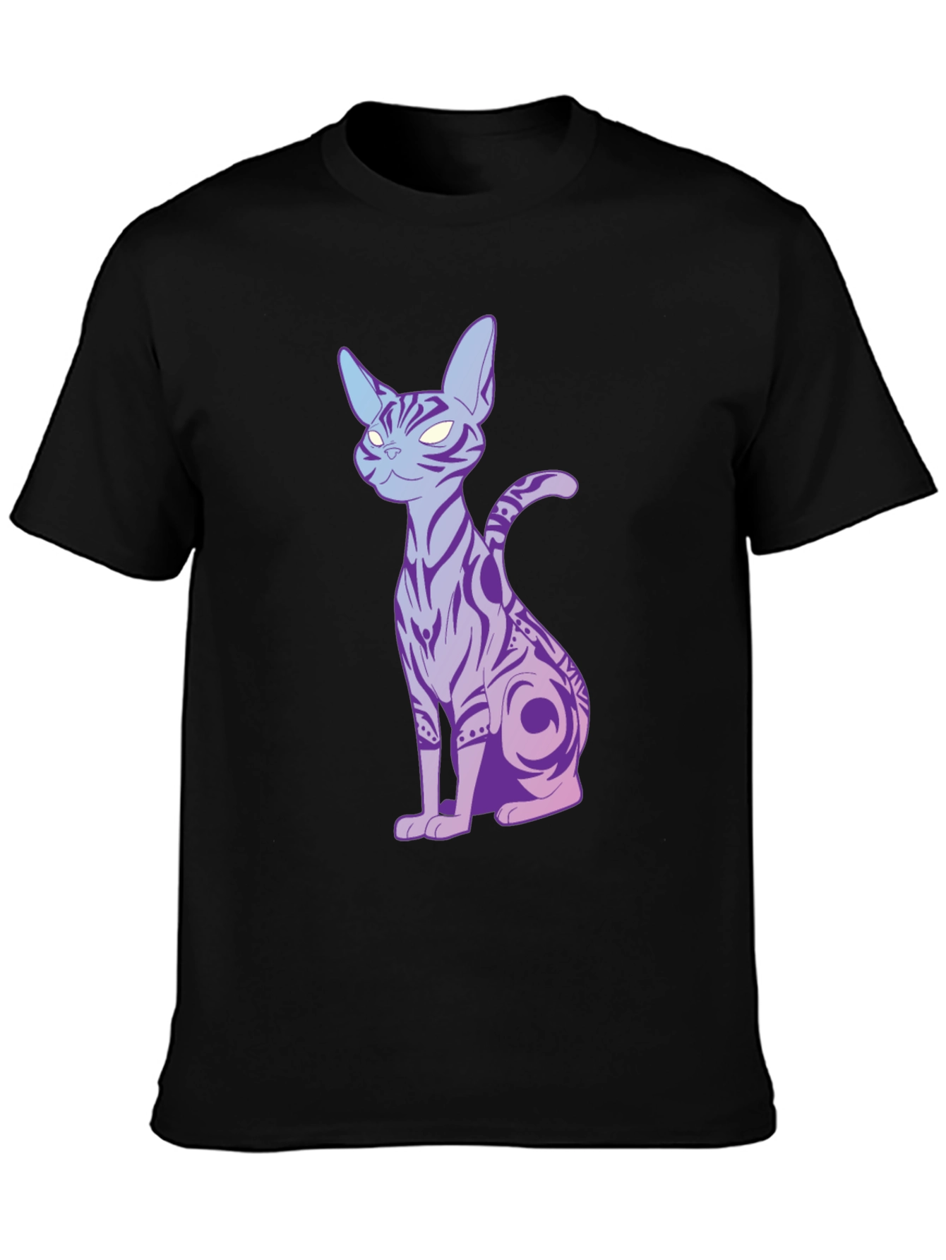 Mystic Cat Graphic Tee - Mens Black T-Shirt
