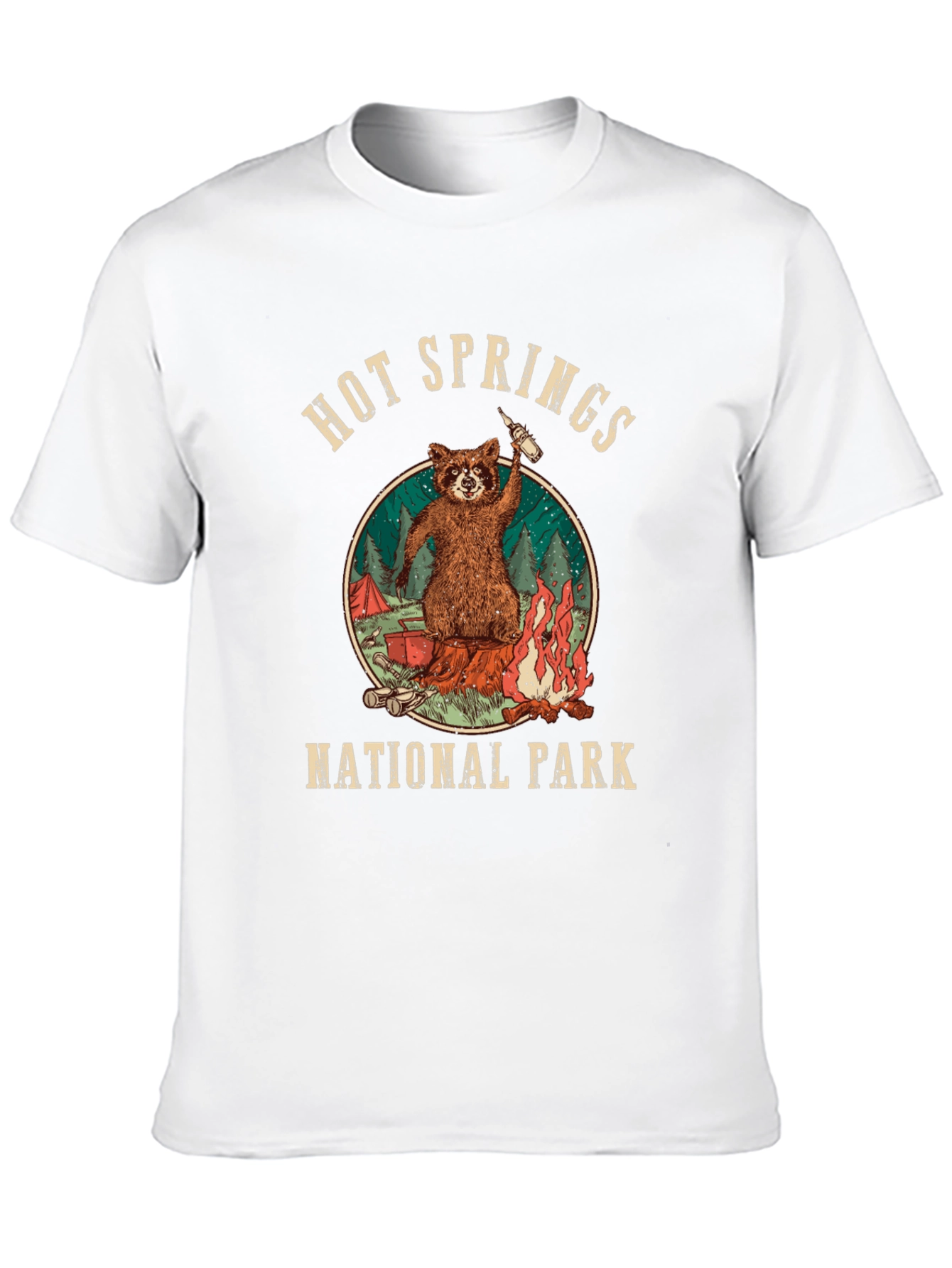Hot Springs National Park Raccoon Graphic Tee