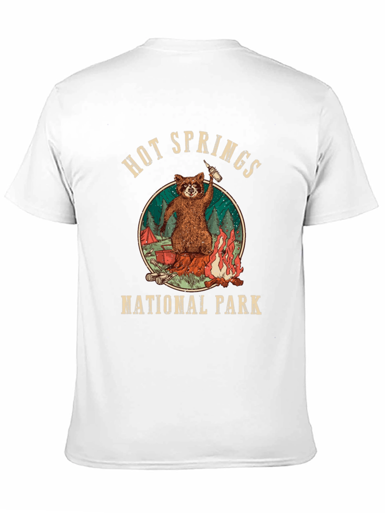 Hot Springs National Park Raccoon Graphic Tee