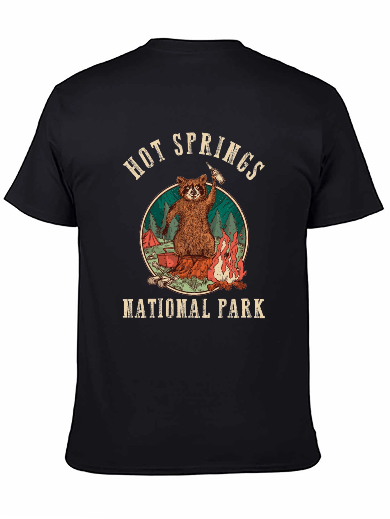 Hot Springs National Park Raccoon Graphic Tee