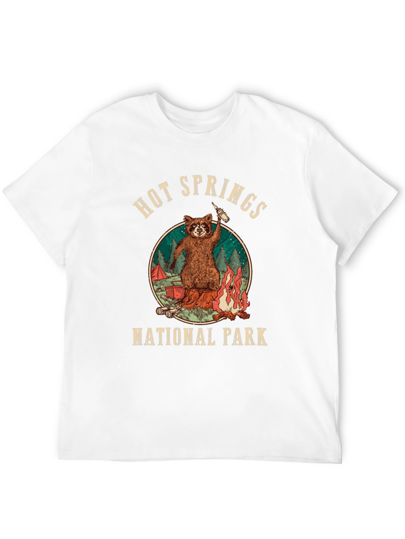 Hot Springs National Park Raccoon Graphic Tee