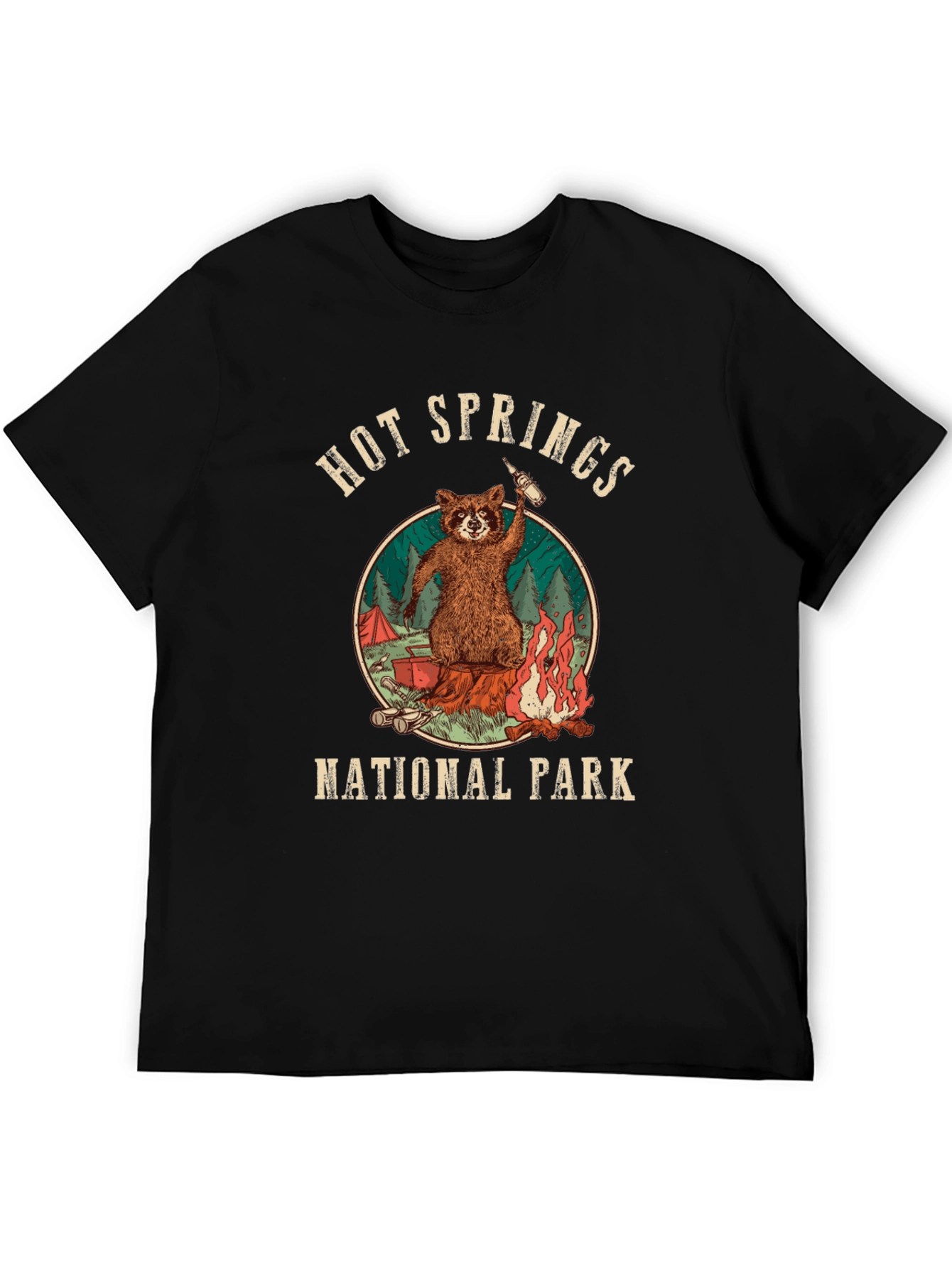 Hot Springs National Park Raccoon Graphic Tee