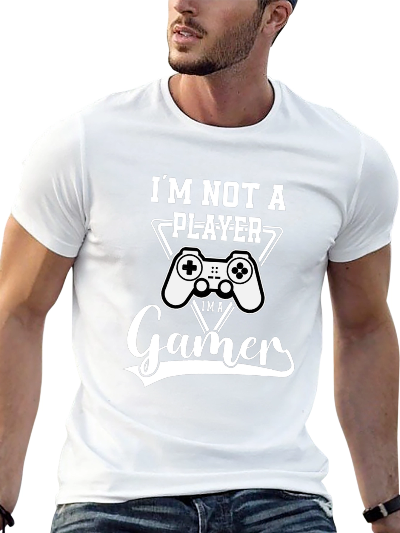 Im Not A Player Im a Gamer Black T-Shirt