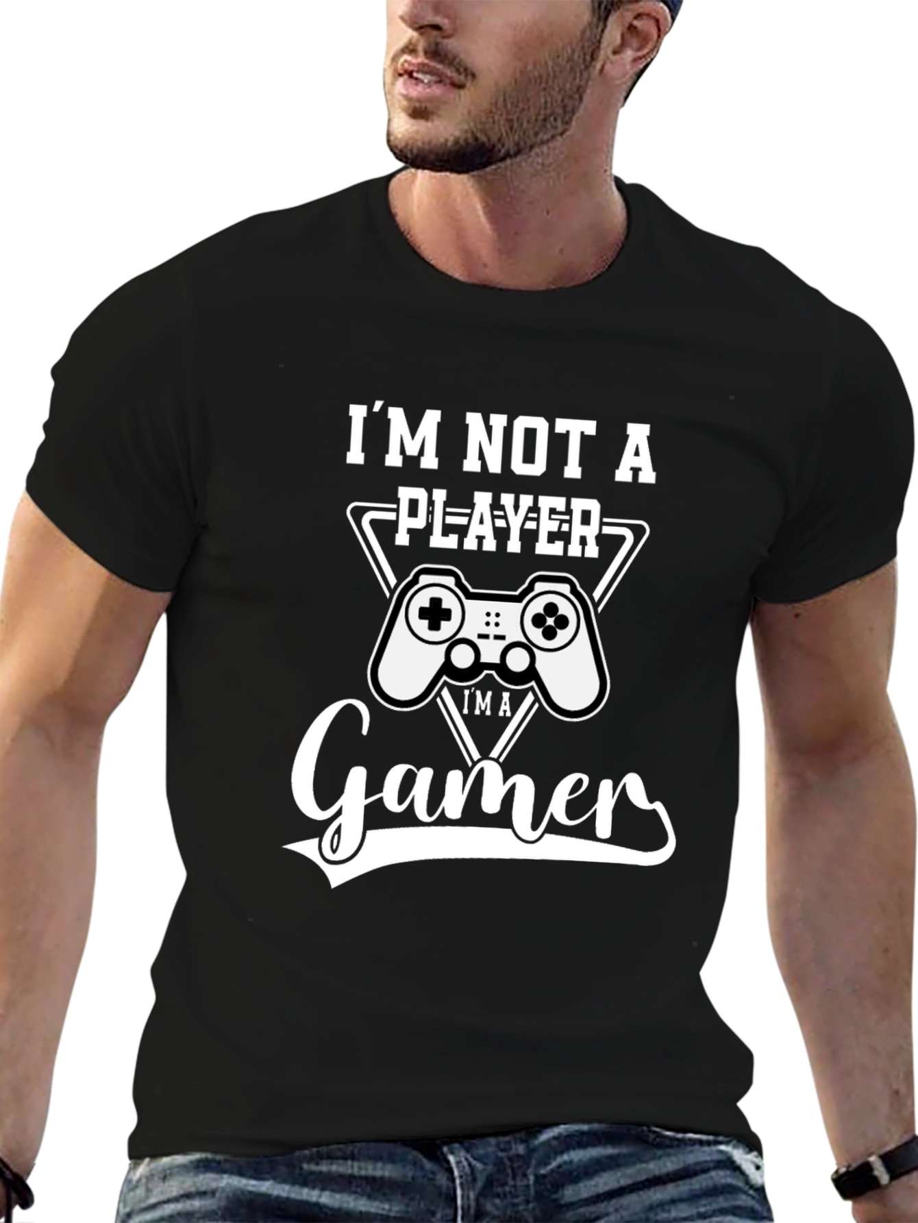 Im Not A Player Im a Gamer Black T-Shirt