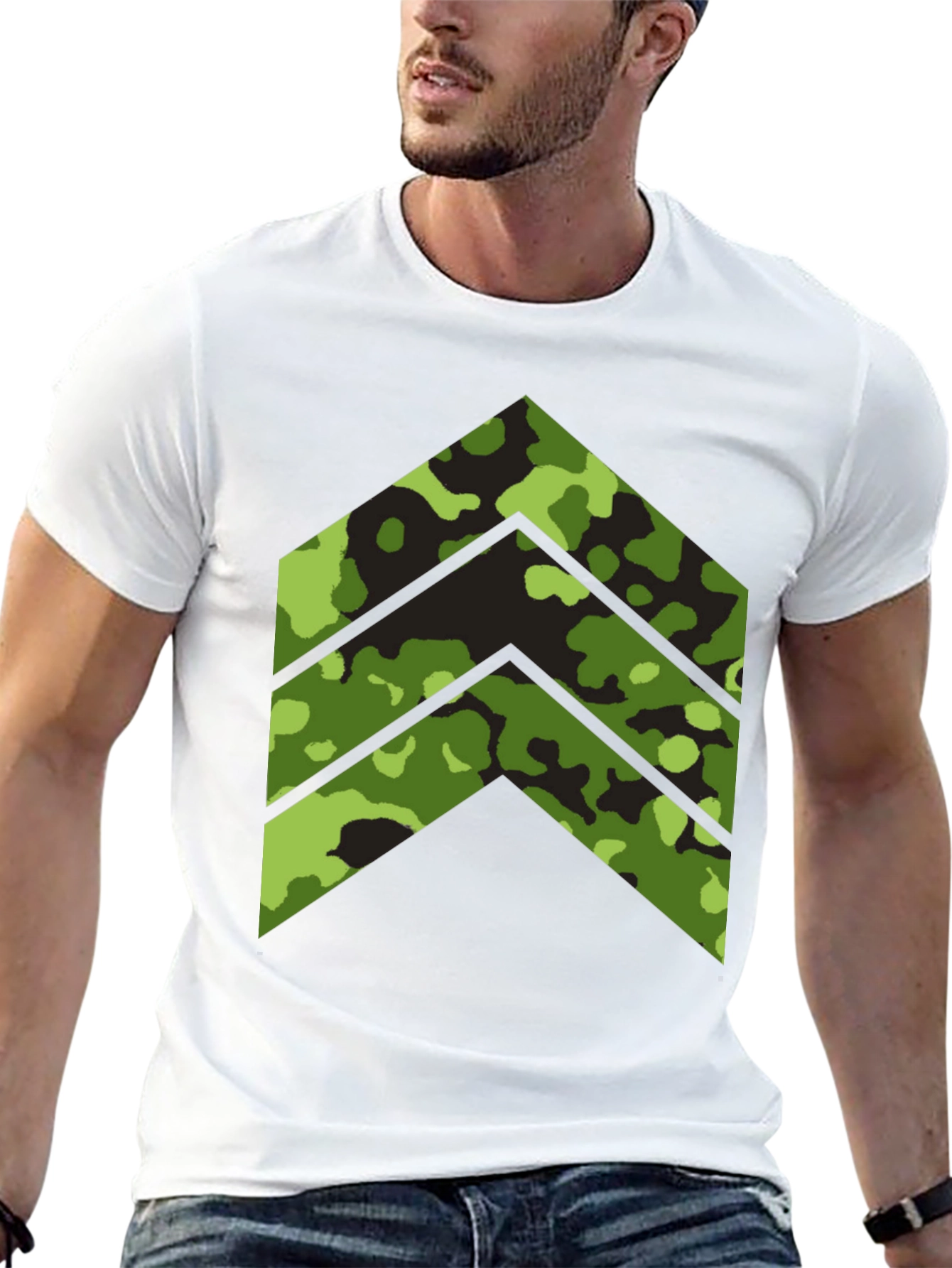 Camo Arrow Graphic Tee - Stylish Menswear