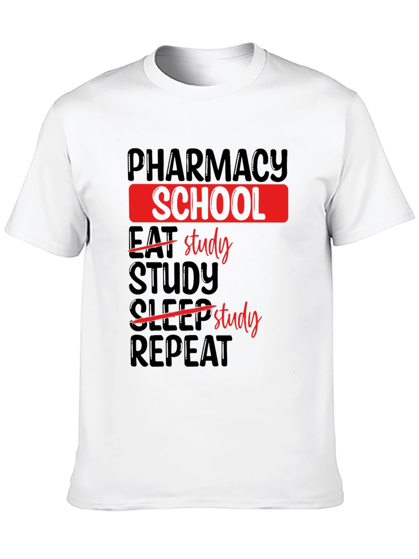 Pharmacy School Study T-Shirt - Black