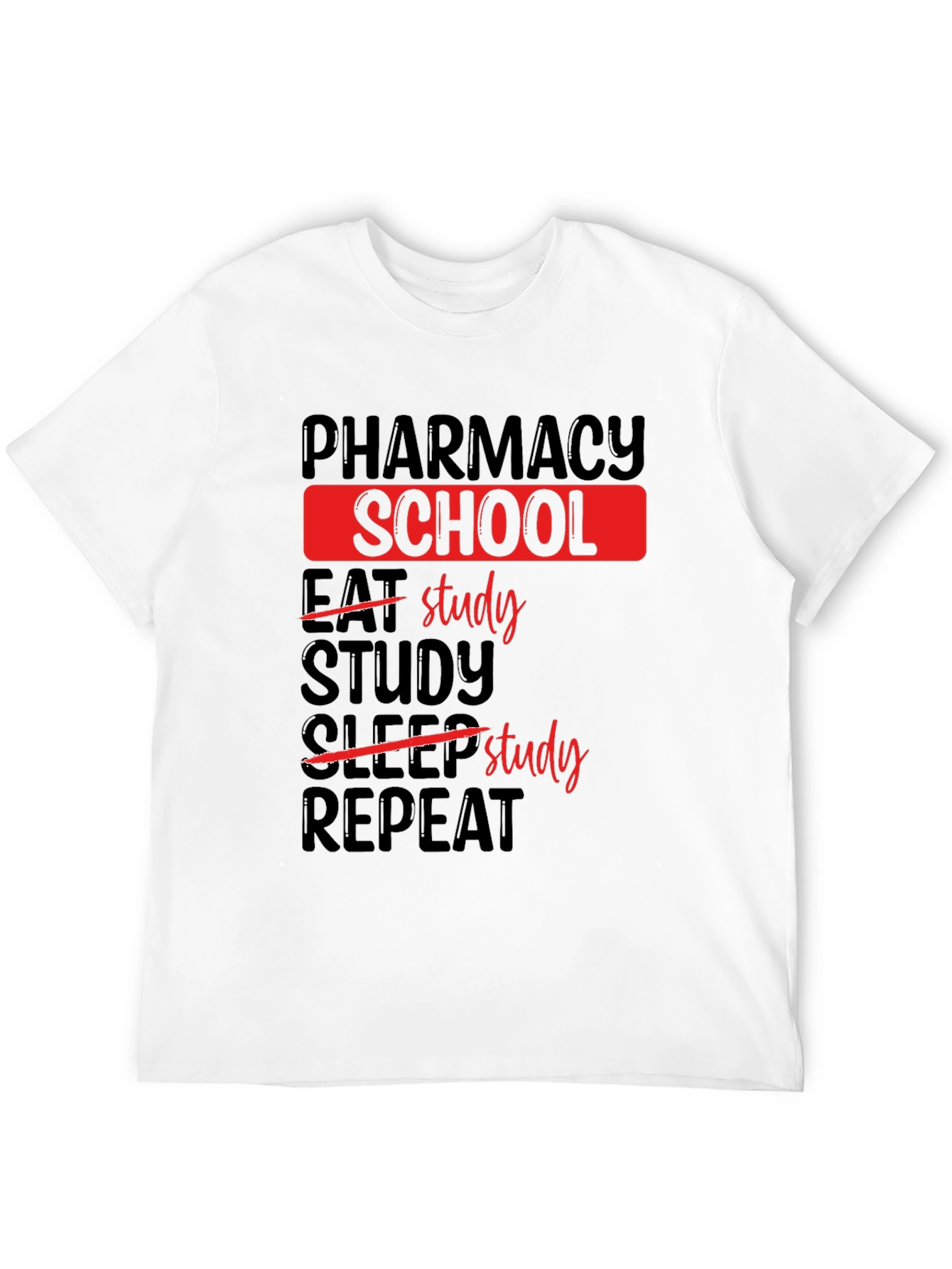 Pharmacy School Study T-Shirt - Black