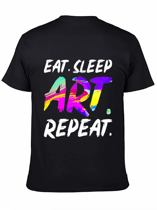 Eat Sleep Art Repeat Graphic T-Shirt