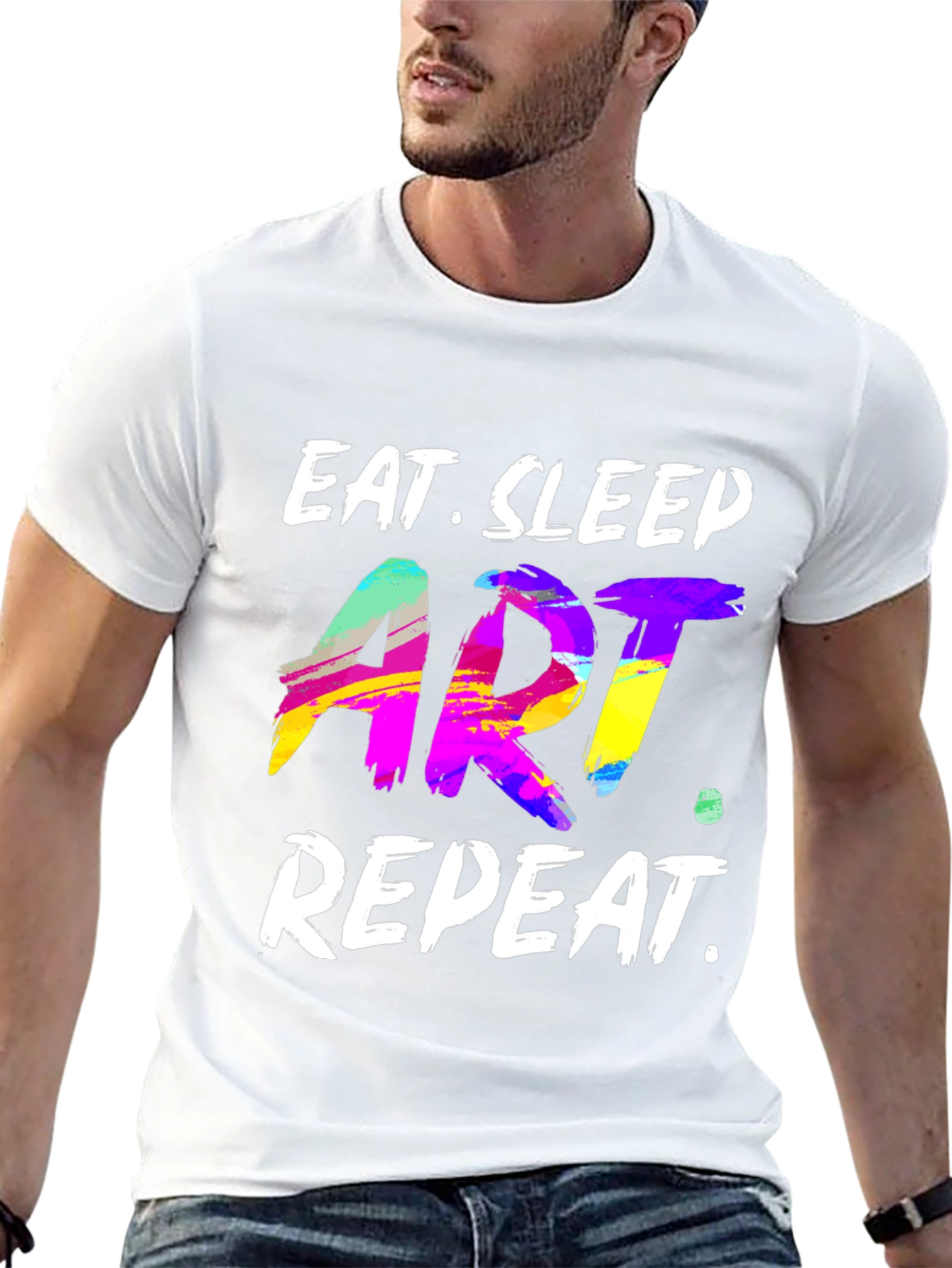 Eat Sleep Art Repeat Graphic T-Shirt