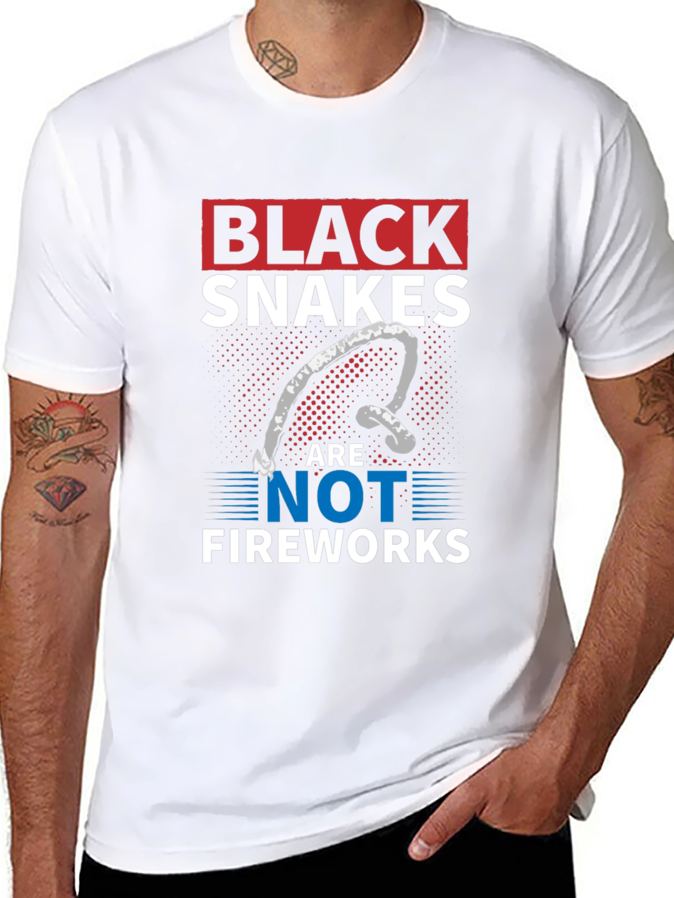 Black Snakes Are Not Fireworks T-Shirt