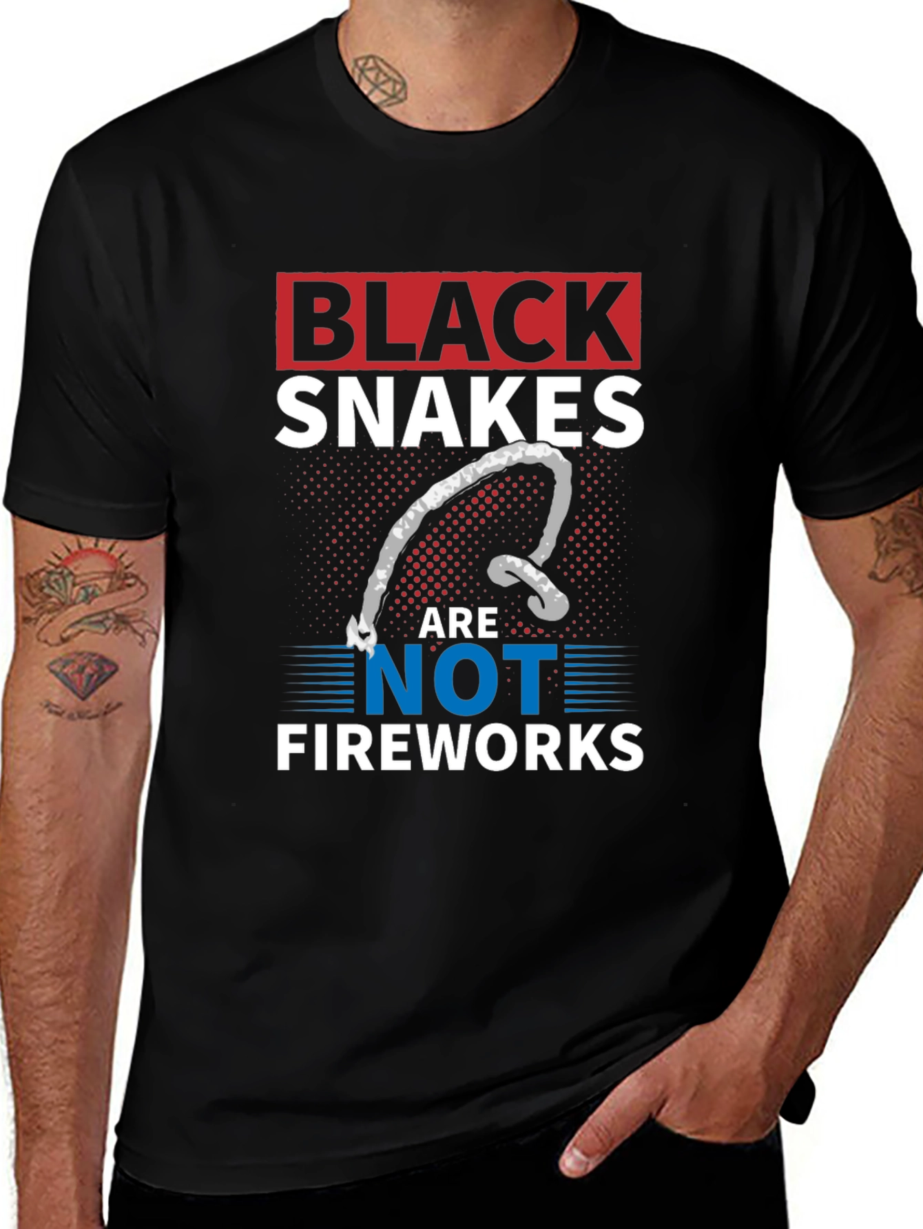 Black Snakes Are Not Fireworks T-Shirt