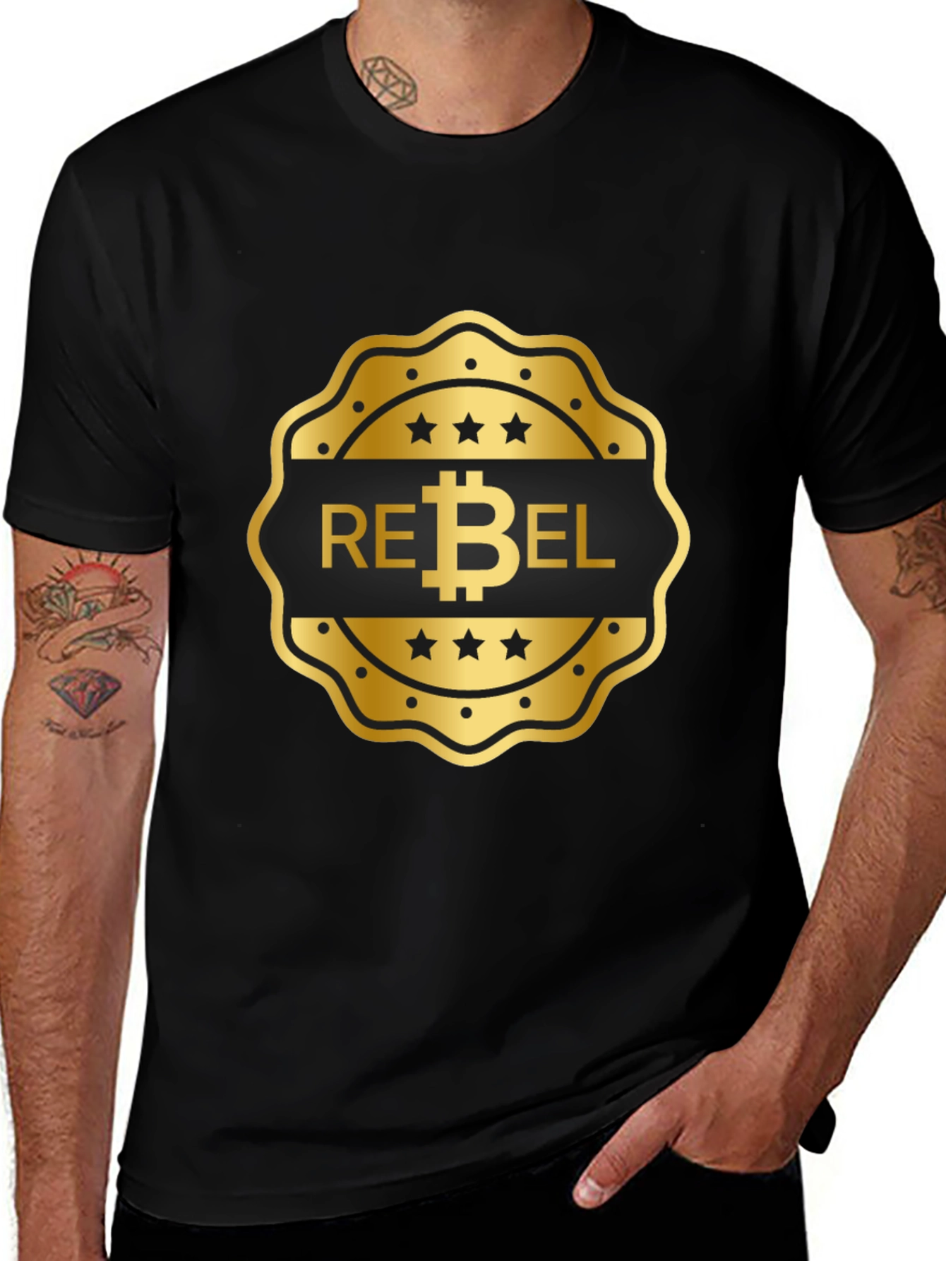 Rebel Bitcoin Black T-Shirt