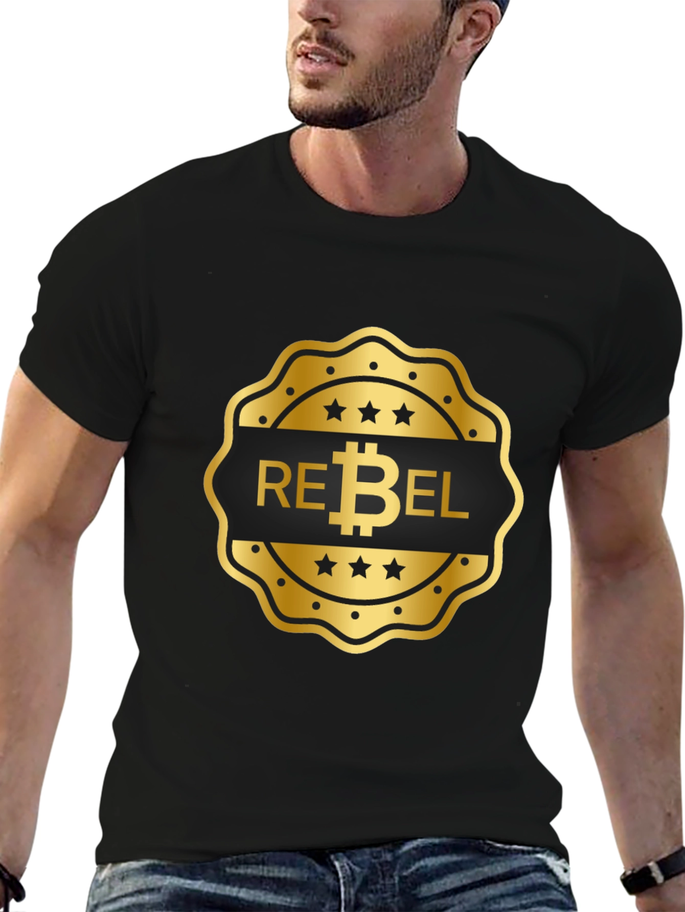 Rebel Bitcoin Black T-Shirt