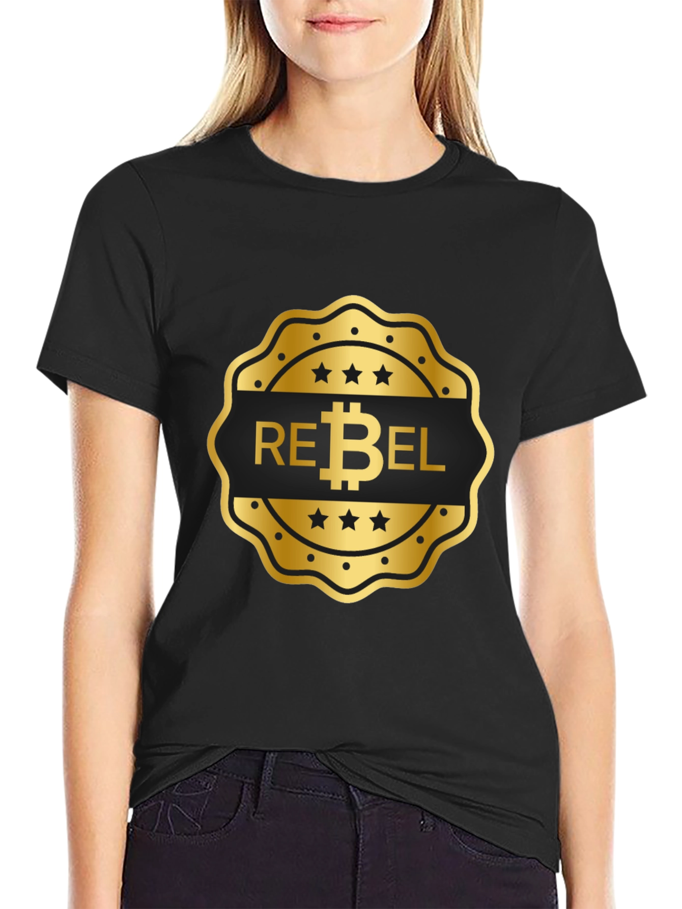 Rebel Bitcoin Black T-Shirt